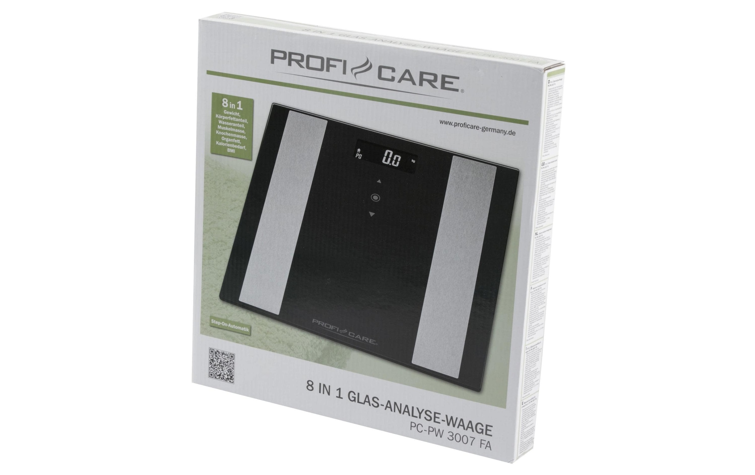 ProfiCare Pèse-personne »Glas-Analyse-Waage PW3007 8in1«