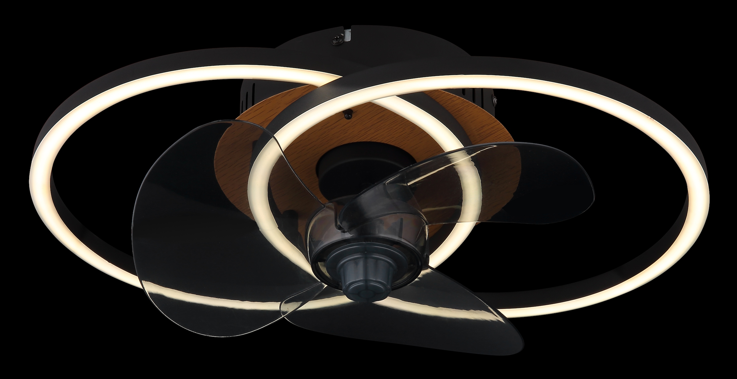 GLOBO LIGHTING Deckenleuchte »KAREN« LED-Modul 1 Stk. warmweiss - kaltweiss Deckenventilator, Deckenlampe, moderner Ventilator, Holz Optik