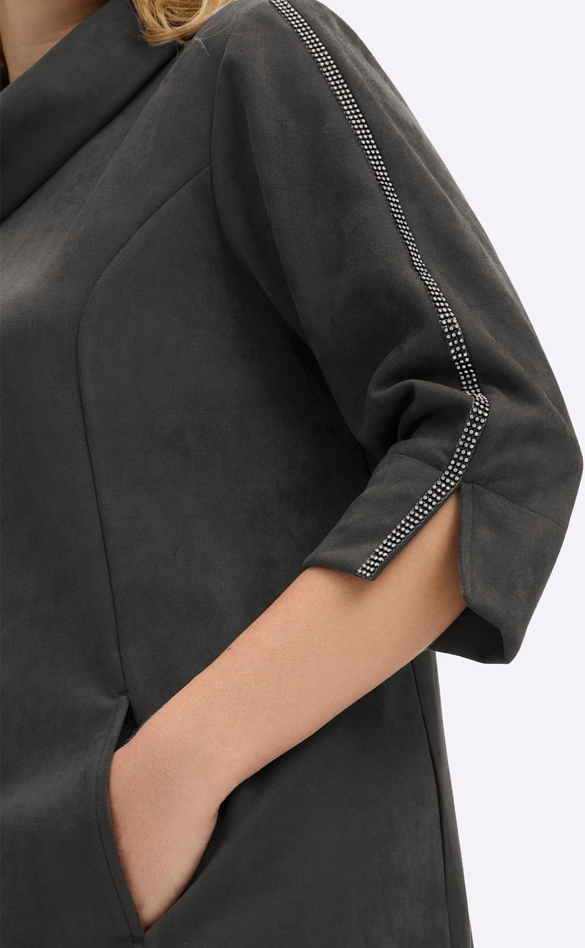 Sheego Robe en ligne A »Velours-Kleid«