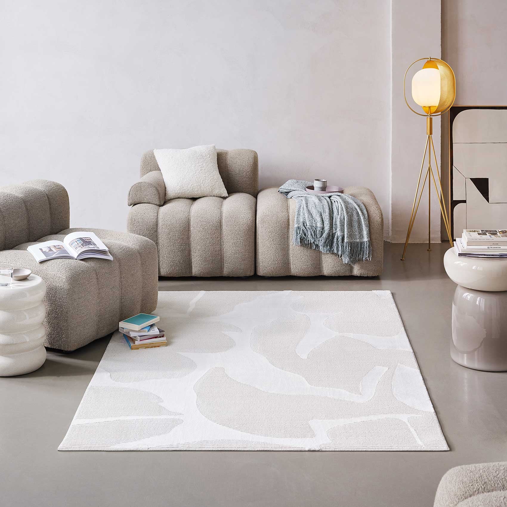 Esprit Tapis »Sara« Carré 12 mm Höhe Kurzflorteppich, gewebt, floral, modern, Wohnzimmer, trendig