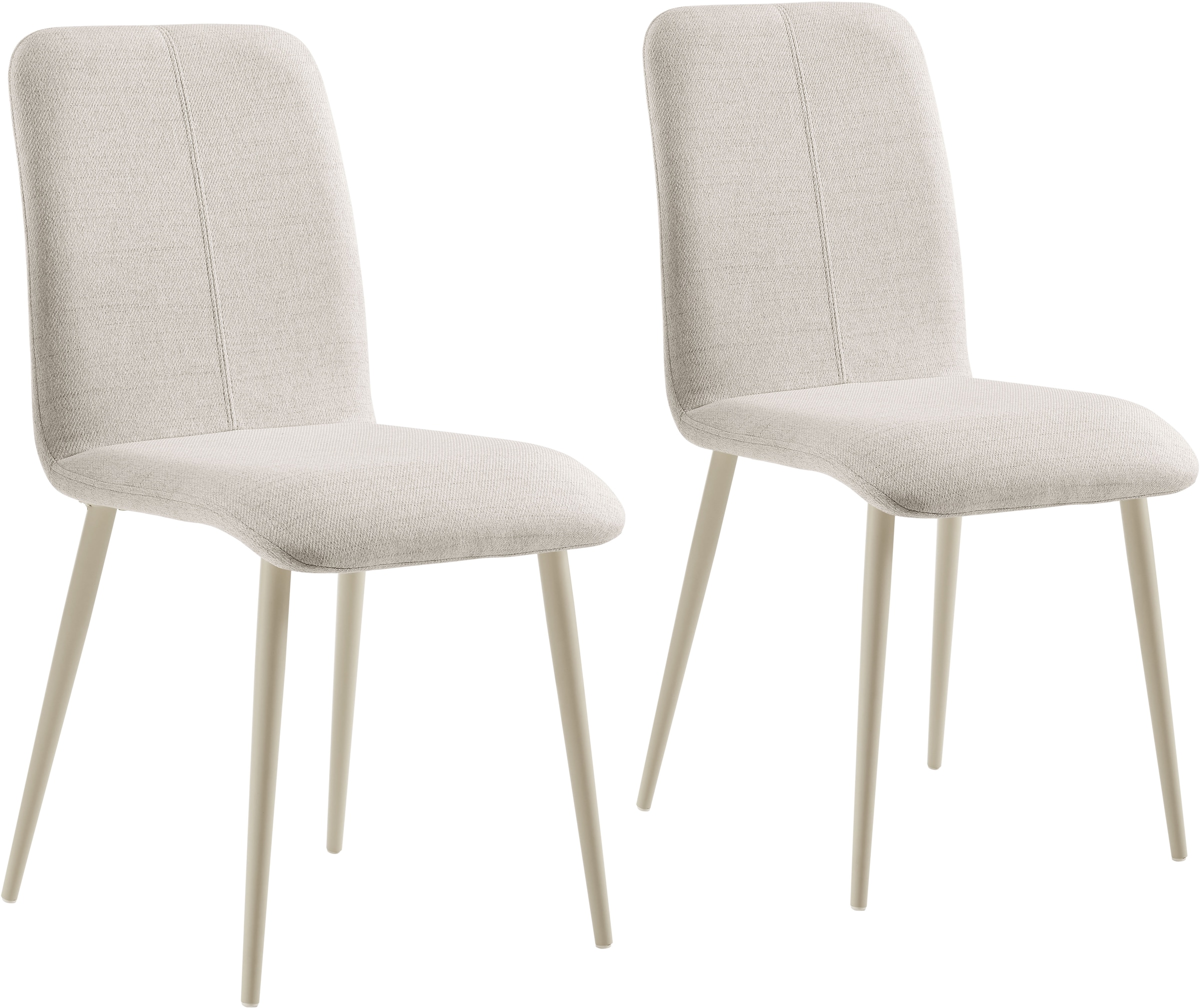 GOODproduct Ensemble de salle à manger »Kryce« Set, 120 cm Esstisch + 2 Stühle + Bank, 4 cuis tlg. Strukturstoff, robustem Metallgestell, Tischplatte aus Sinterstein