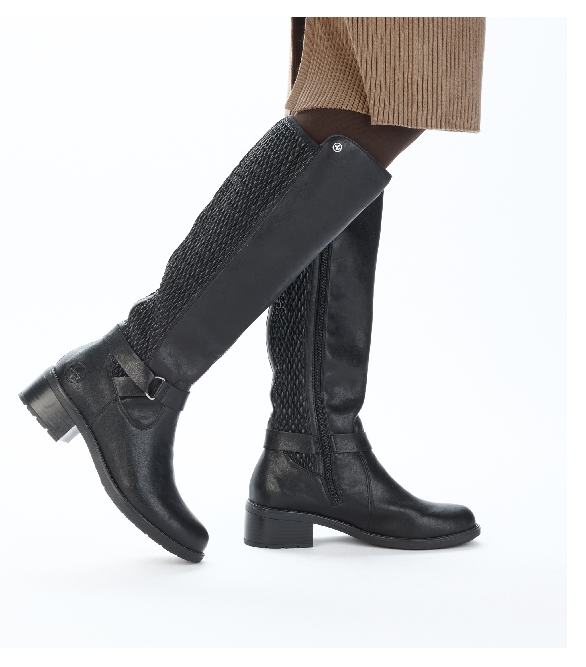 Rieker Bottes  Langschaftstiefel, Stretchstiefel mit herausnehmbarer Innensohle