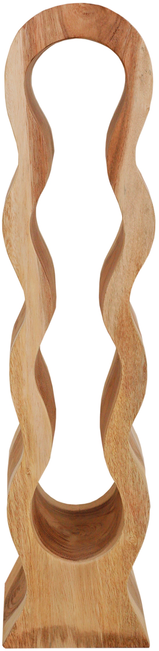 SIT Étagère à vin »Hakone aus Suarholz mit Flaschenhalter & Naturmaserung« 1 cuis tlg. veinage du bois visible rencontre un design fonctionnel de porte-bouteille