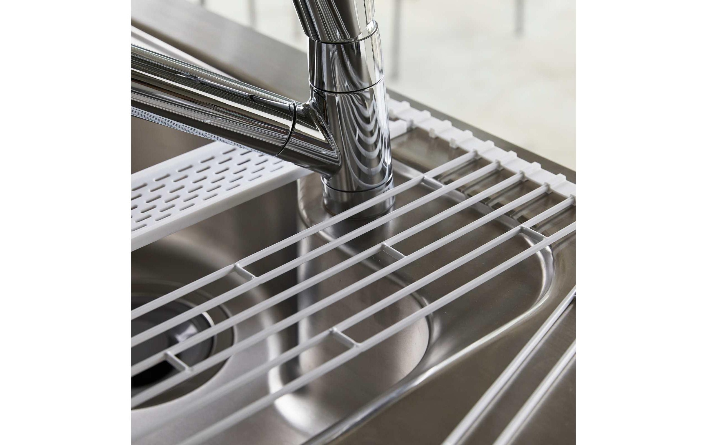 Yamazaki Tapis d'égouttage »Tower 42 x 26 cm« Besteckhalter