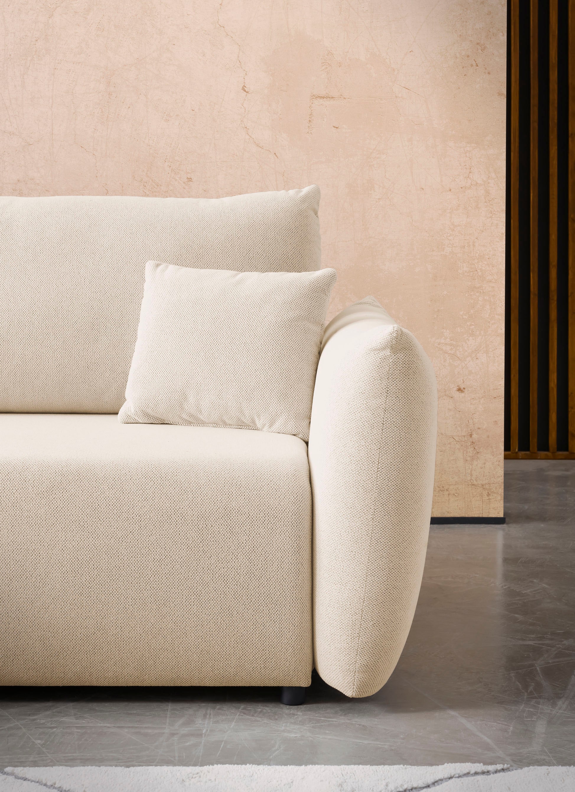 Home affaire Canapé d'angle »MAVAS Schlafsofa mit Bettkasten, L-Form,« ca.257/127cm (Liegefläche 212/145 cm), Cord, Chenille, Struktur