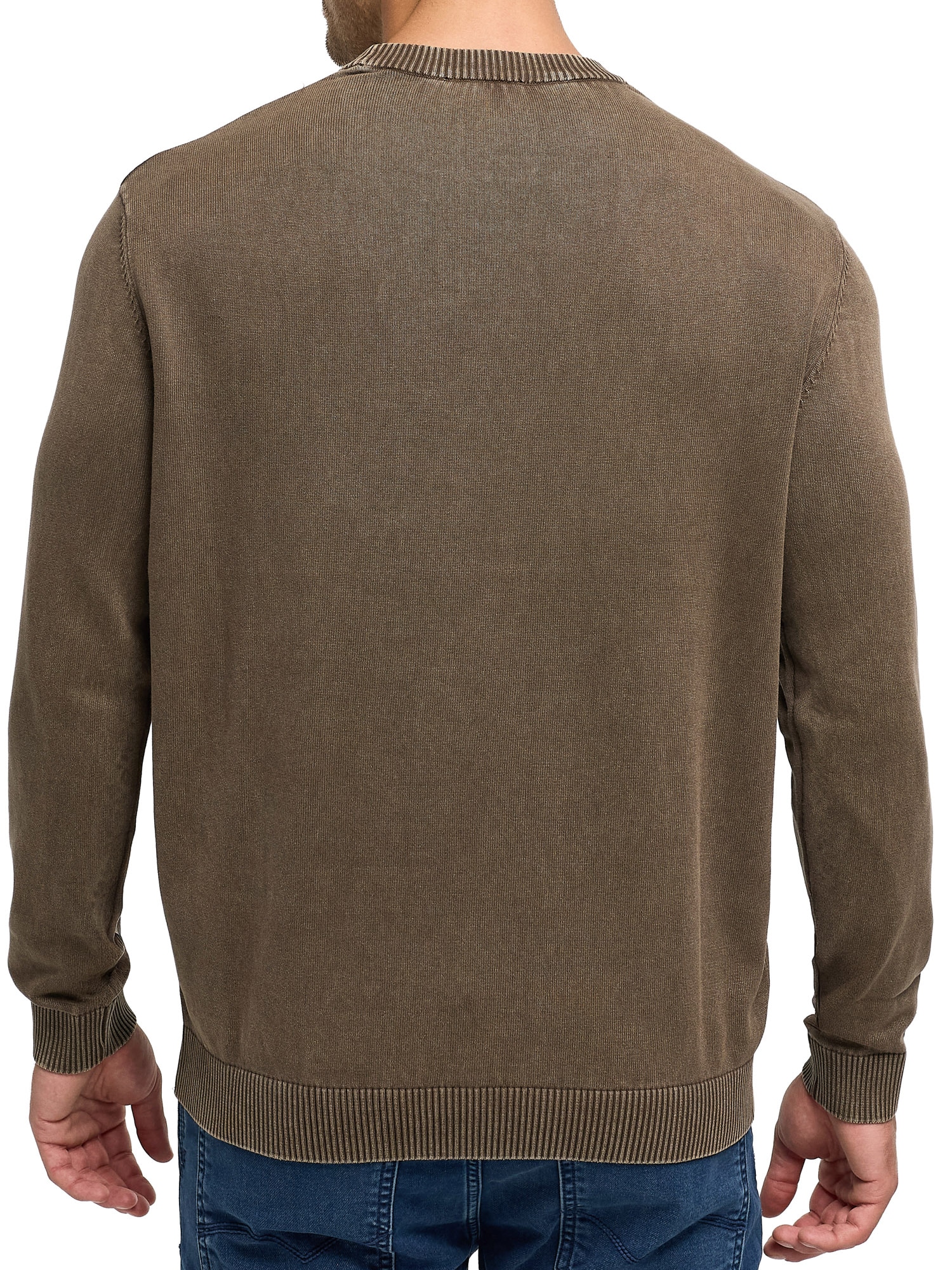 Indicode Rundhalspullover »INArkmill o-neck« Baumwolle, regular fit