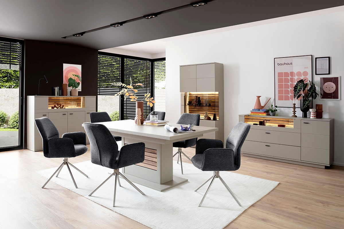MCA furniture Chaise de salle à manger »GREYTON« () (2er-Set), drehbar 180°, Belastbarkeit 120 kg, Sitzhöhe ca. 50 cm