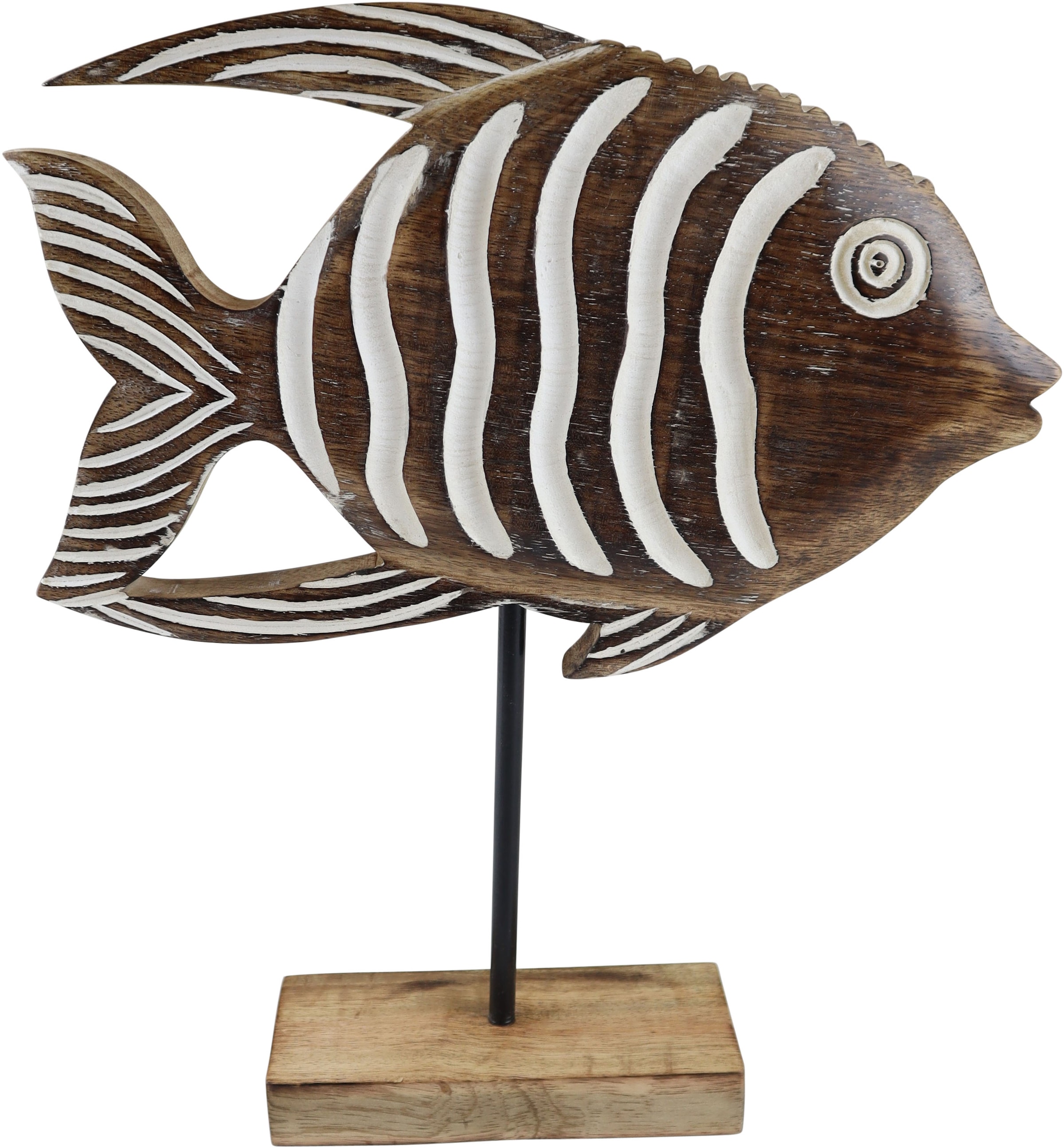 AM Design Dekofigur »Fisch aus Mangoholz und Metall« handgefertigte Osterdekoration