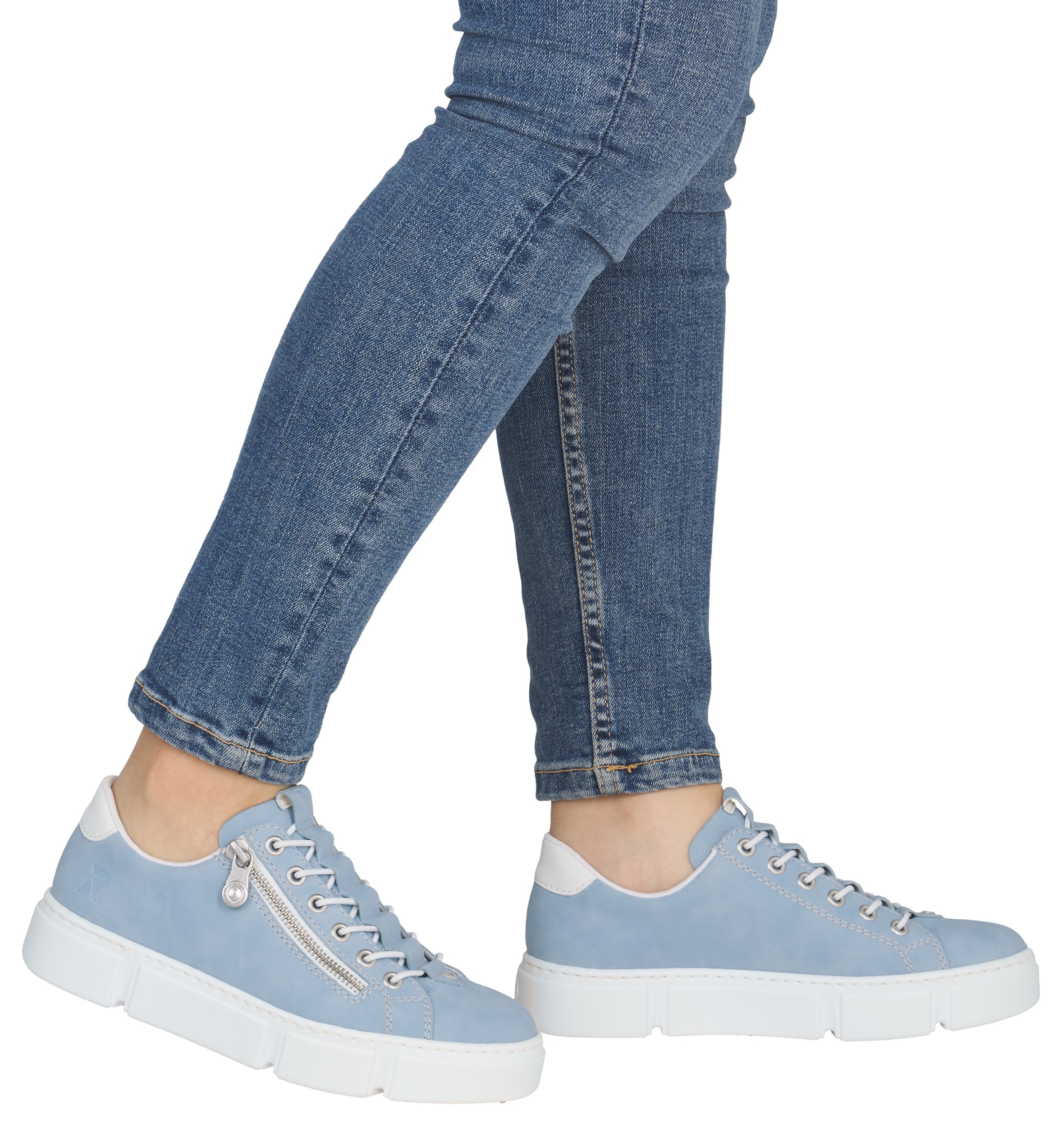 Rieker Baskets slip-on  mit Reissverschluss aussen, Freizeitschuh, Halbschuh, Schlupfschuh