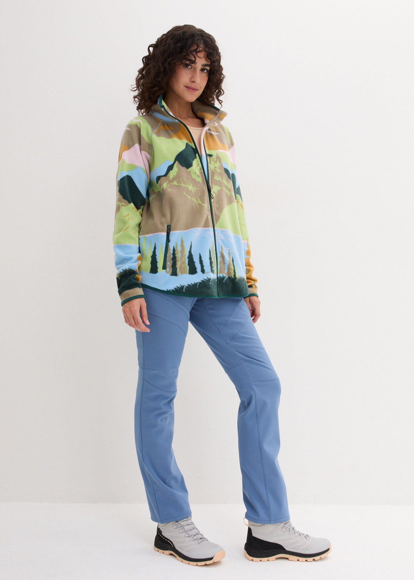 bonprix Veste polaire lässige Passform, aus 100% Polyester, mit Reissverschluss-Taschen