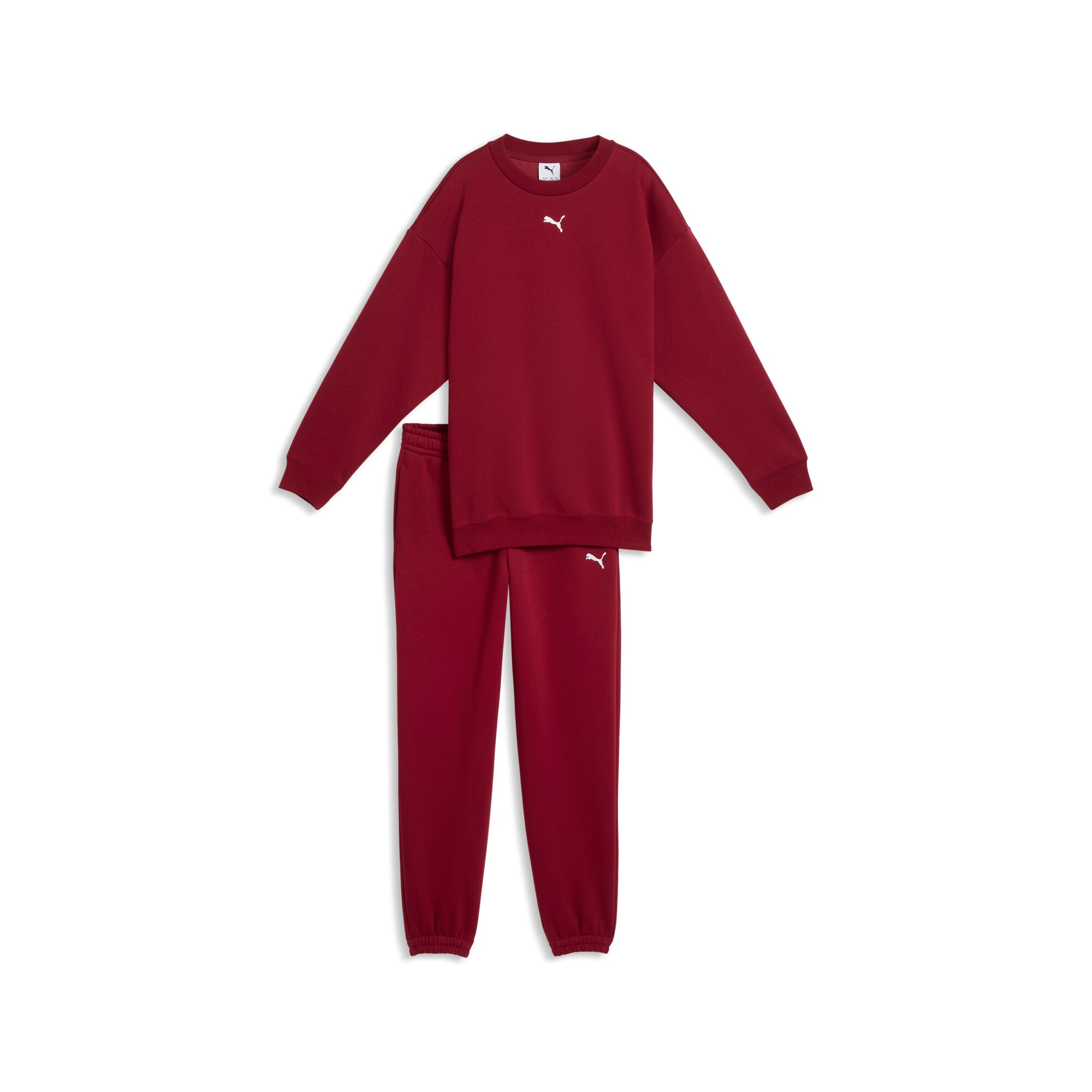 PUMA Combinaison d'entraînement »LOUNGEWEAR OVERSIZED SWEAT SUIT FL G« 2 avec ceinture élastique, poignets côtelés, poches latérales