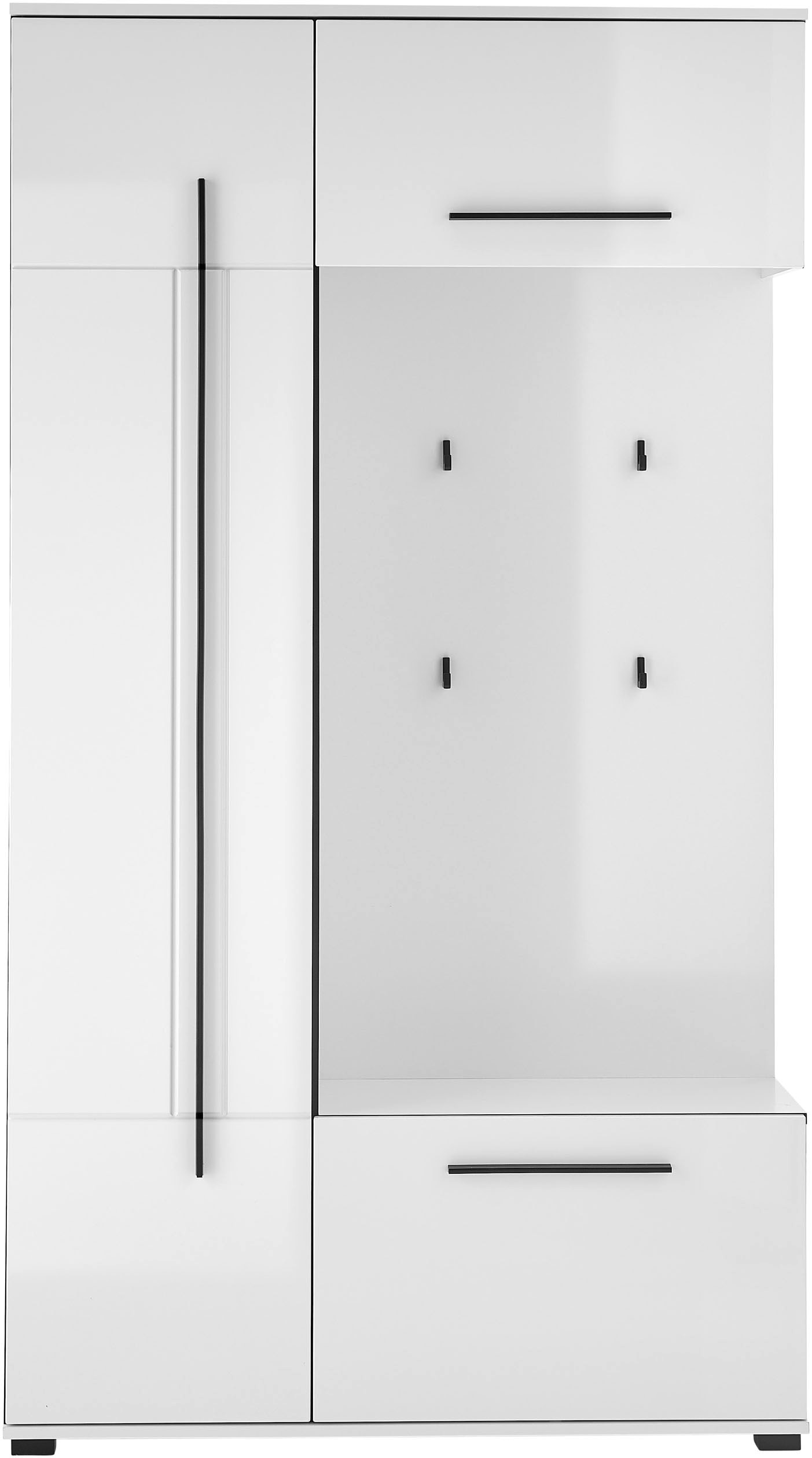 Home affaire Vestiaire compact »Cantara Flurgarderobe, modern, 2 Farben, 111 cm breit« vielseitig einsetzbar, unterschiedliche Stauraummöglichkeiten