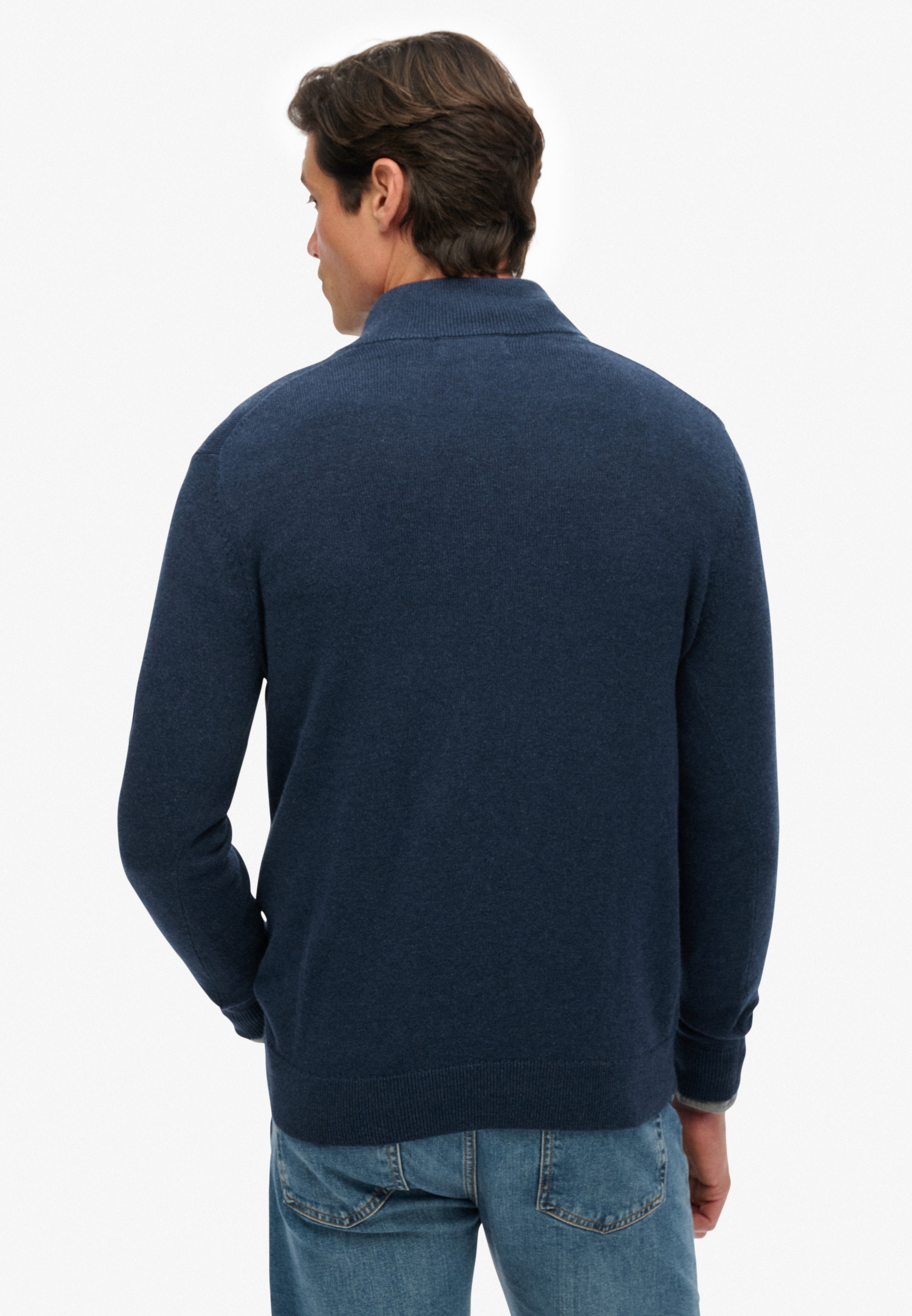 Superdry Pull en tricot »ESSENTIALS COTTON HALF ZIP«