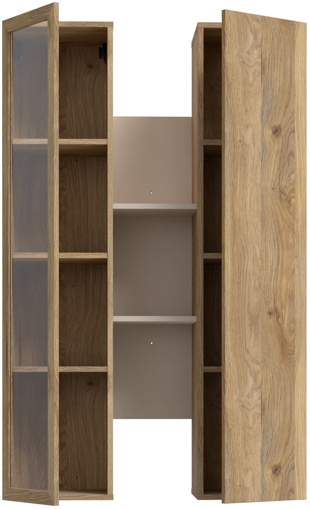 FORTE Vitrine suspendue L/H/P 84,2/134,6/33,9 cm Soft Close, montage mural
