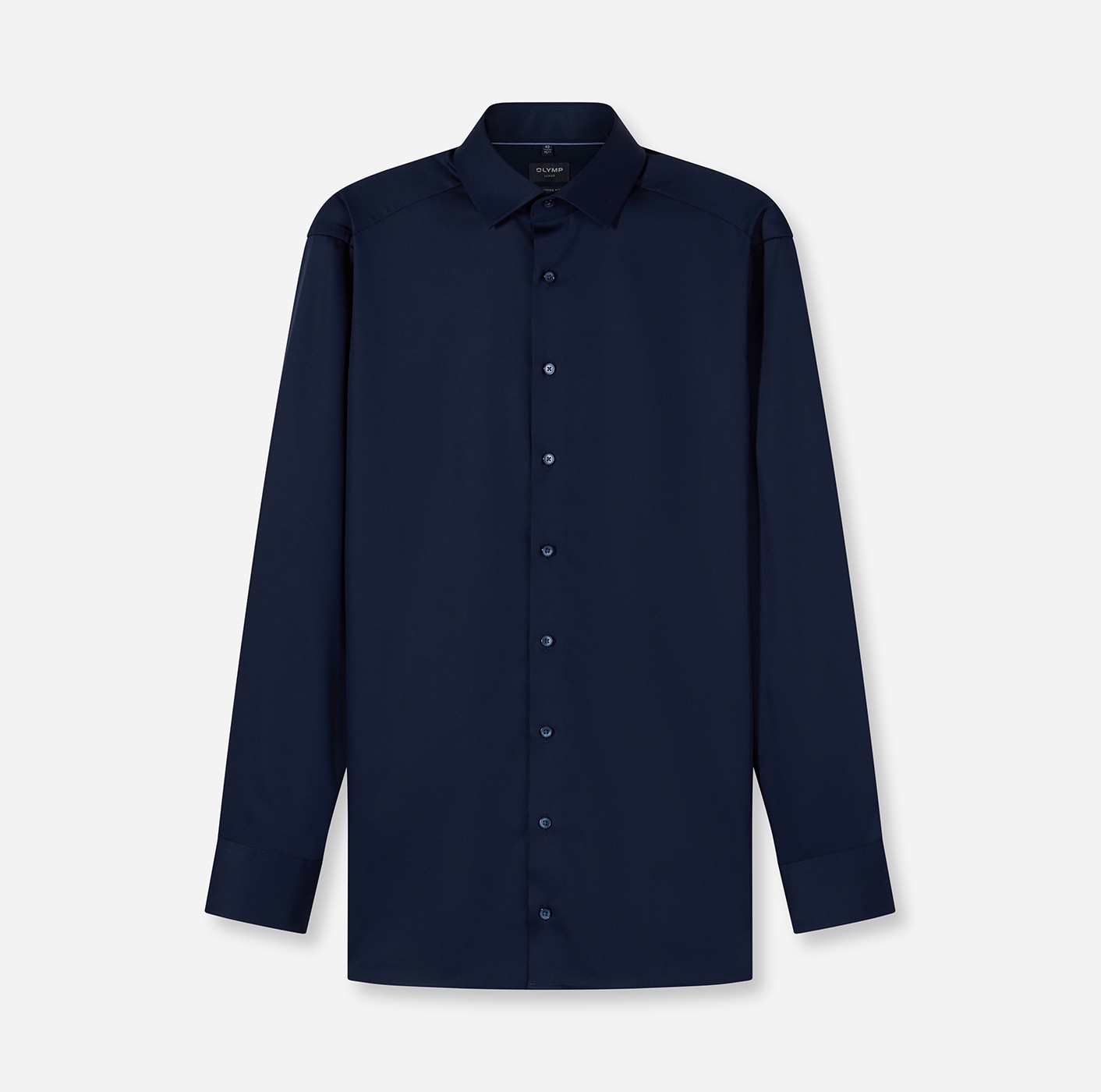 OLYMP Langarmhemd »Luxor modern fit« unifarben, Global-Kentkragen, Businesshemd, modern fit