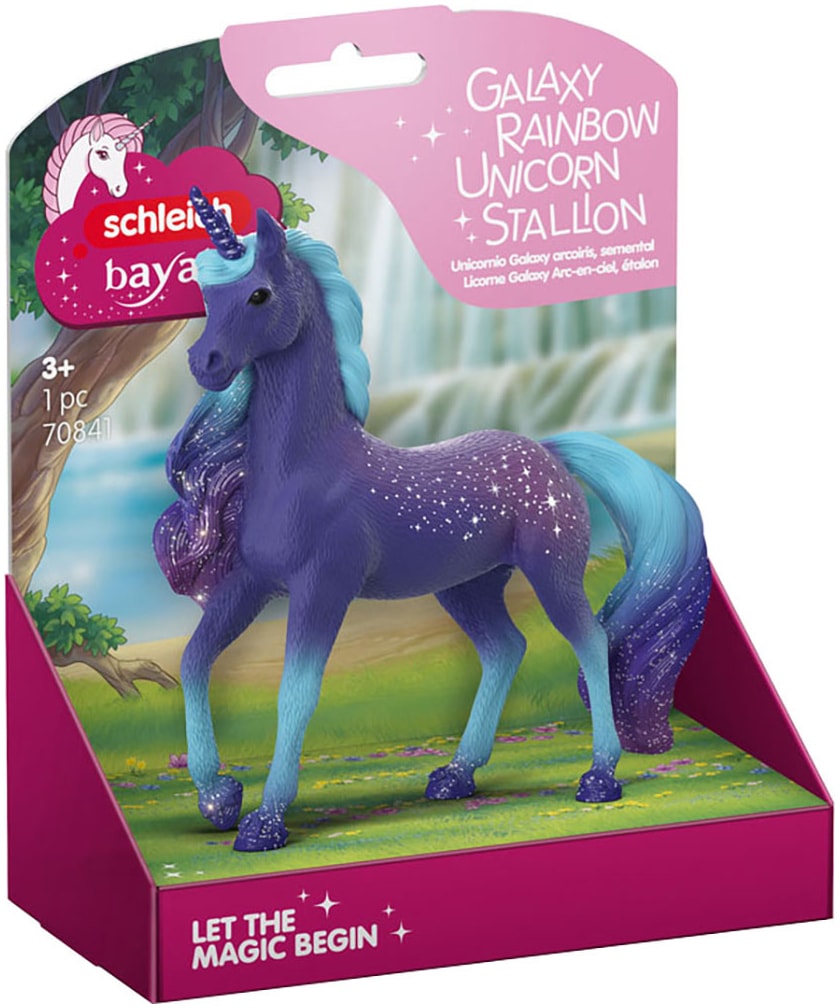 Schleich® Personnage de jeu »BAYALA®, Galaxy Regenbogen Einhorn Hengst (70841)«