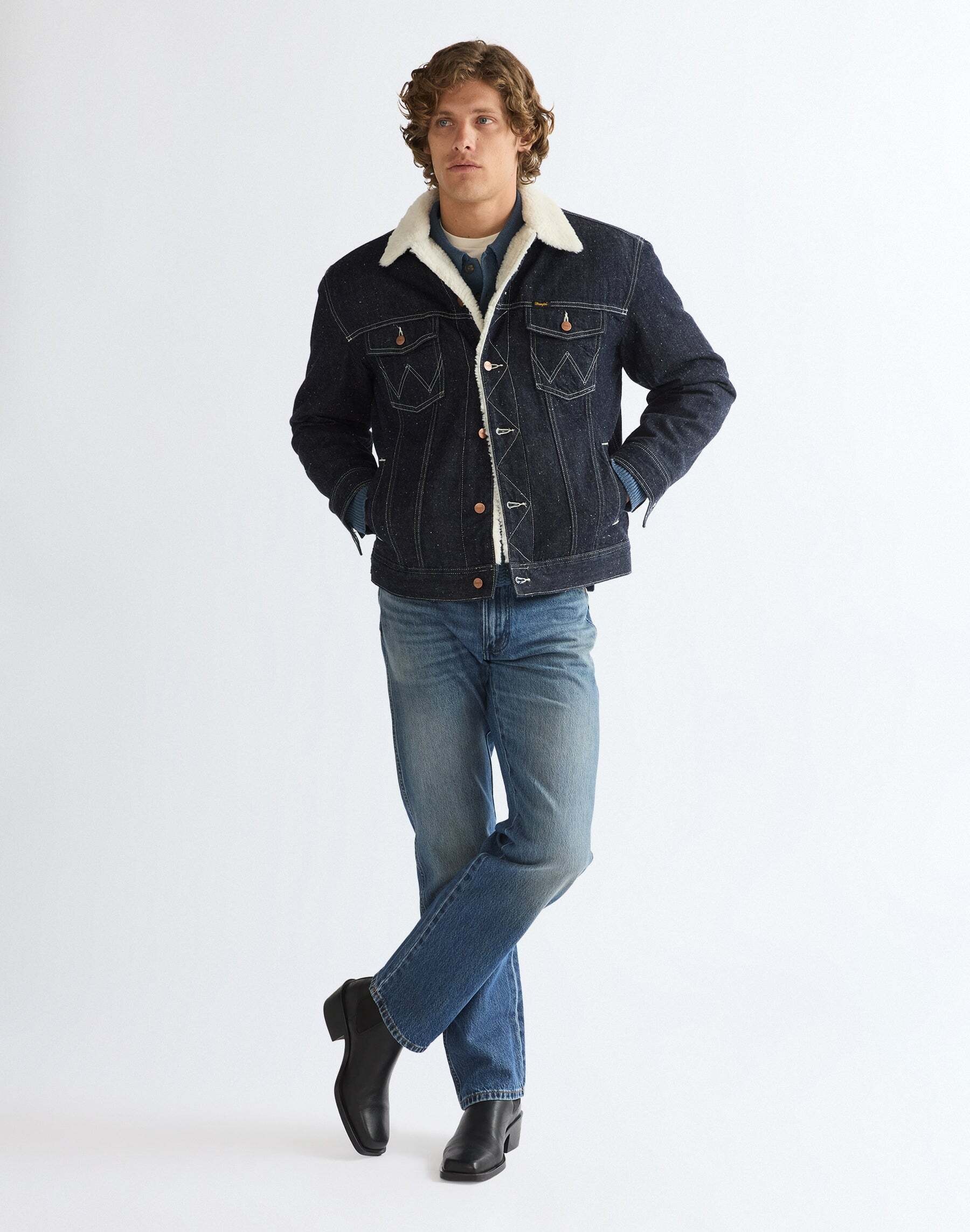 Wrangler Jeansjacke »WRANGLER Jeansjacke Sherpa Anti Fit«