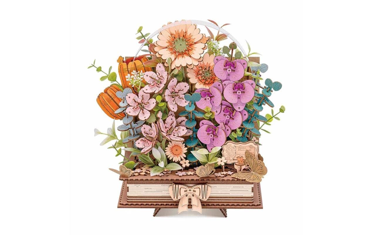   Kit de modèles réduits »Rolife Wooden Blooming Book 3D-Holzpuzzle Diorama 522 Teile« 522 cuis tlg.