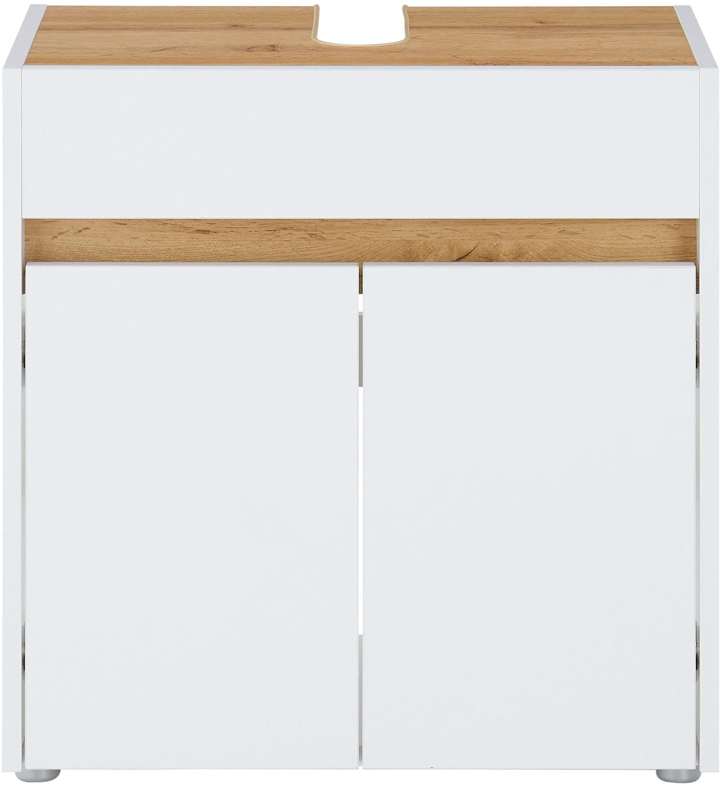 Home affaire Armoire sous lavabo »CITY/GIRON, Waschtisch mit Griffmulde, Badschrank in zeitlosem Design« in den Farben Weiss und Anthrazit verfügbar, viel Stauraum