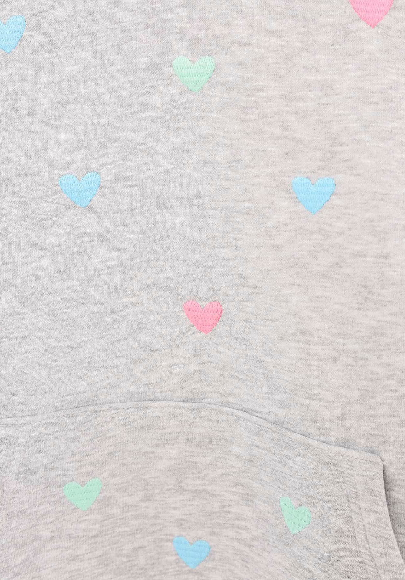 Zwillingsherz Hoodie »"Hearts" Kids«, mit gestickten Herzen allover für Mädchen

