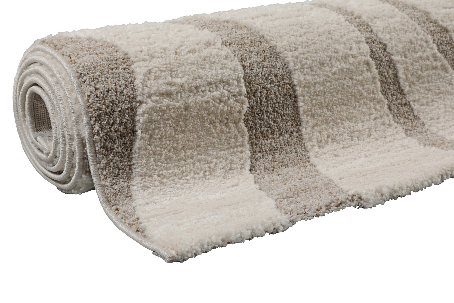 Wecon home Teppich »Björn« rechteckig 18 mm Höhe Gewebt, Hoch-Tief, pflegeleicht, Wellen-Muster, Scandi, Wohnzimmer