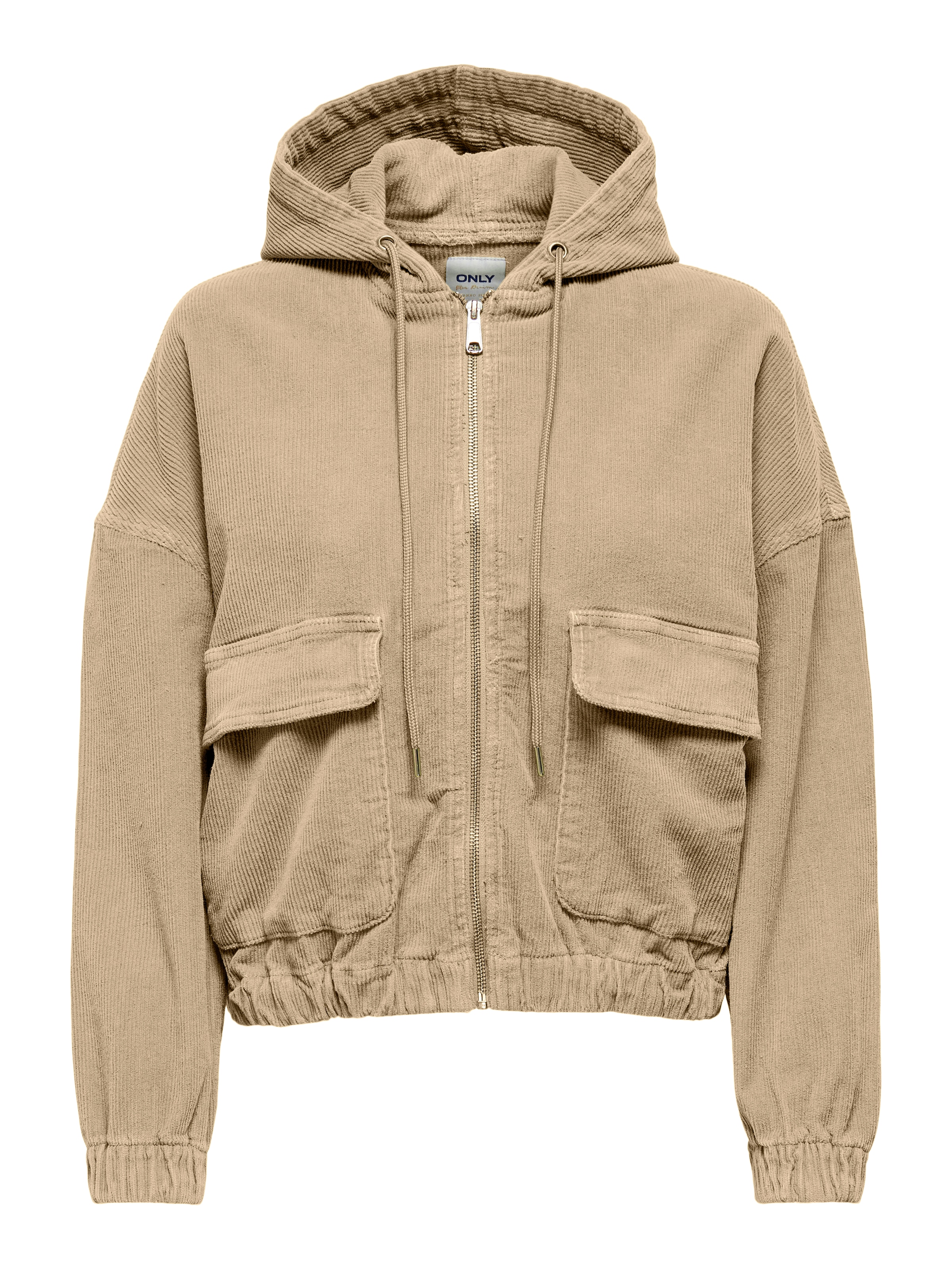 ONLY Cordjacke »ONLKENZIE L/S CORD JACKET PNT NOOS« mit Kapuze Baumwollmischung, Kapuze mit Kordelzug