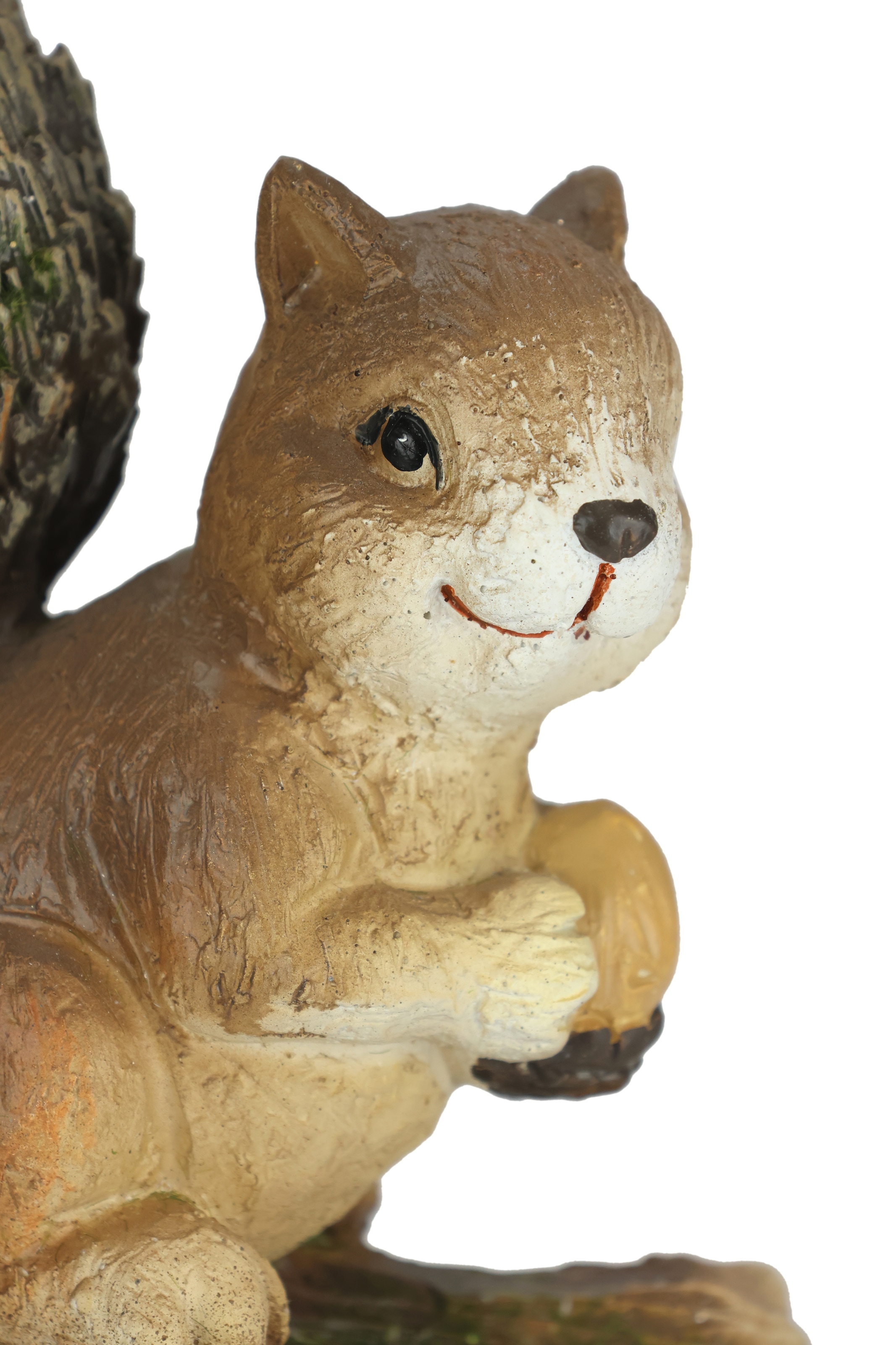 I.GE.A. Dekofigur »Eichhörnchen auf Baumstamm« Tierfigur Gartendeko Herbstdeko Winterdeko Statue Tierfigur Skulptur