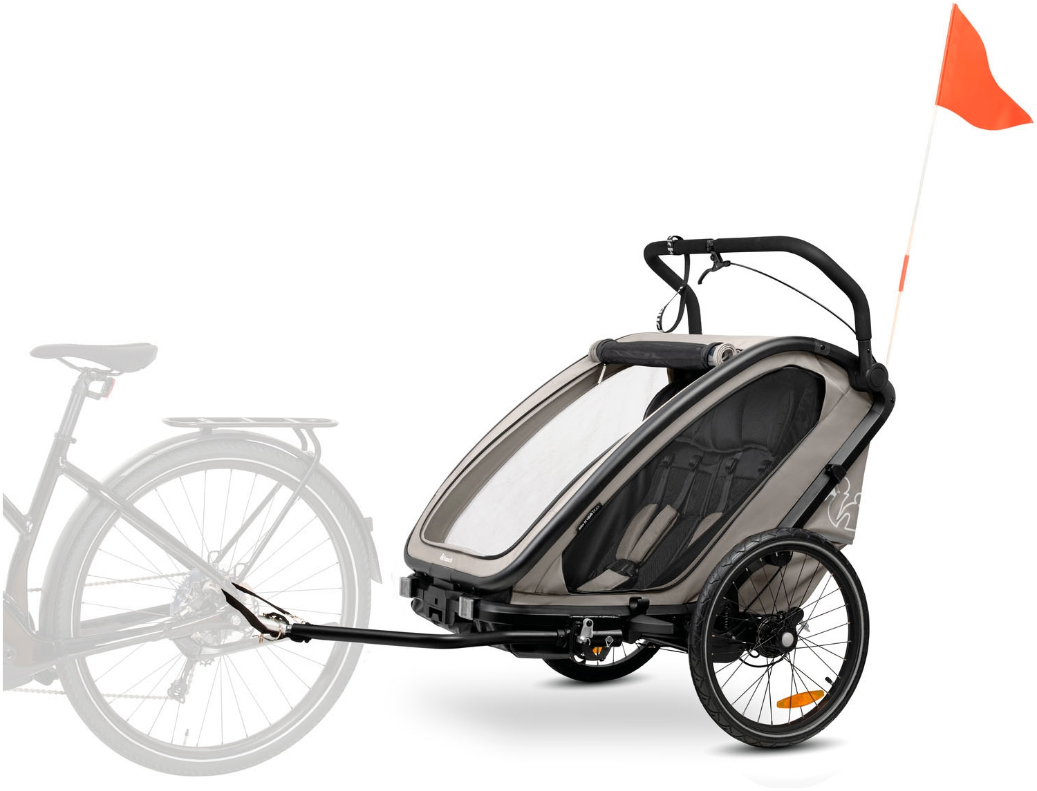 Hauck Fahrradkinderanhänger »Bike N Walk Duo« für 2 Kinder, inkl. Deichsel