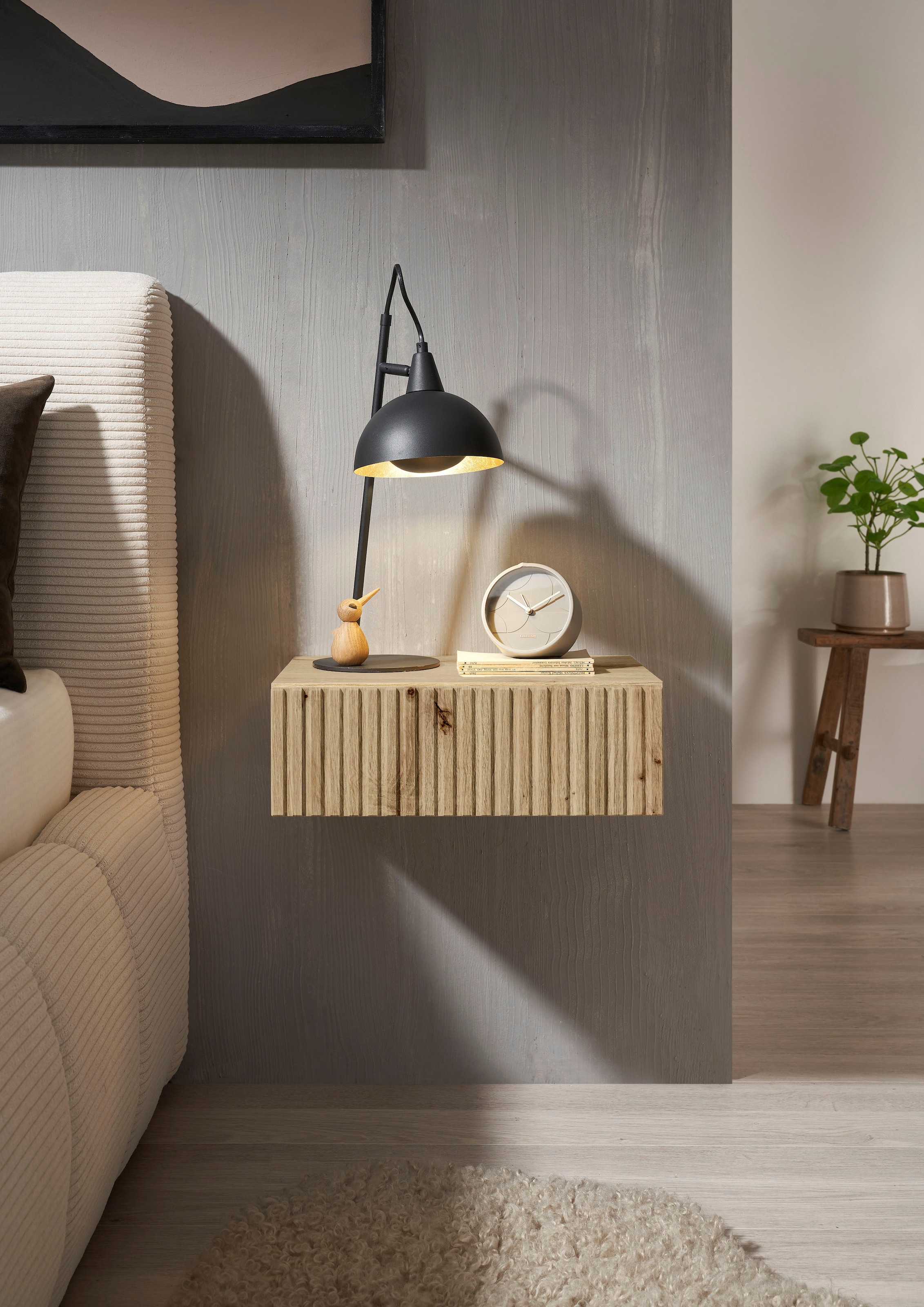 Schlafkontor Table de nuit »Taboni Nachttisch, Nachtkonsole mit Push-to-open« Wandmontage