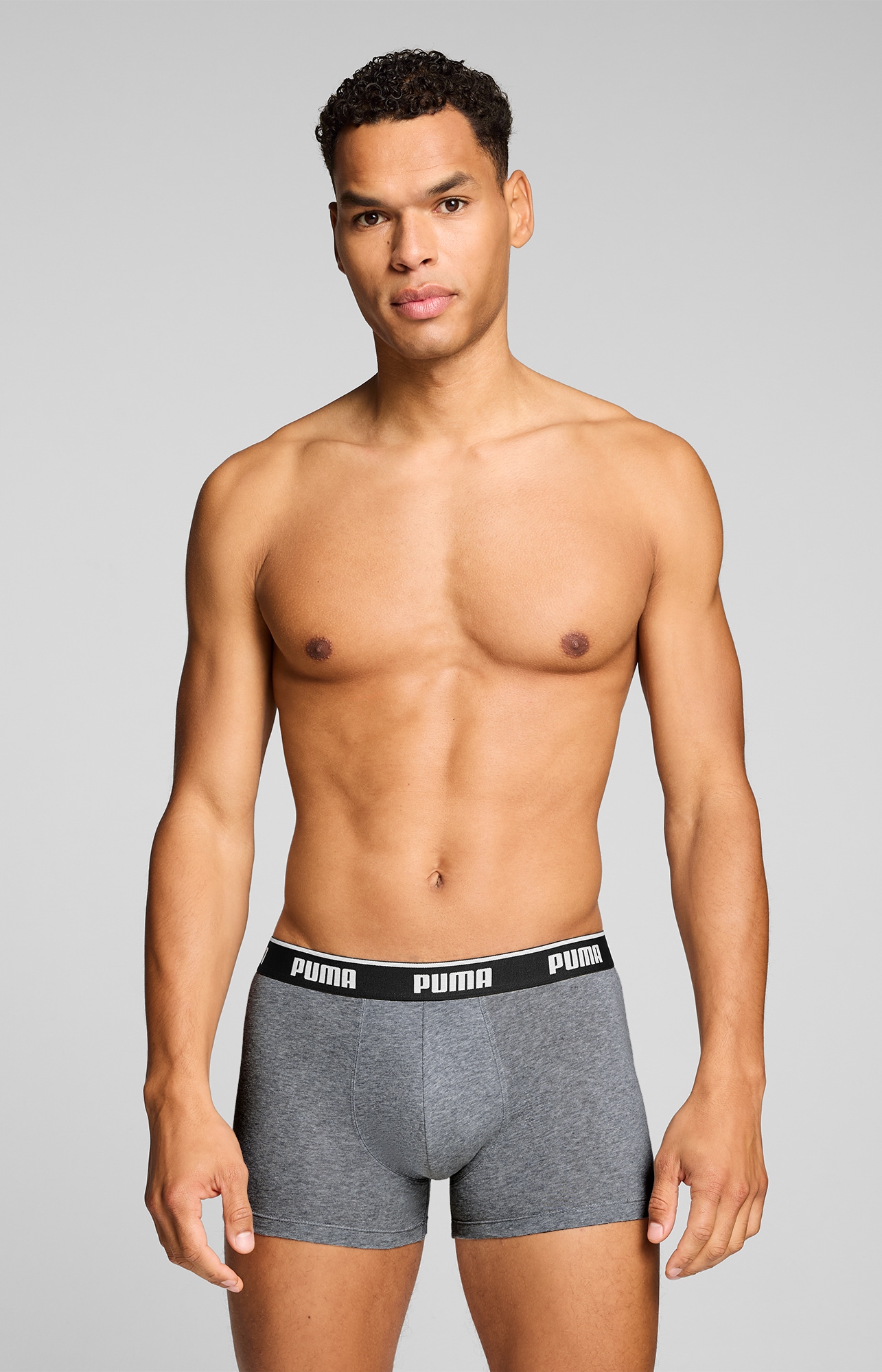 PUMA Boxershorts »PUMA MEN EVERYDAY BASIC BOXERS 3P« Komfortabler elastischer Logobund