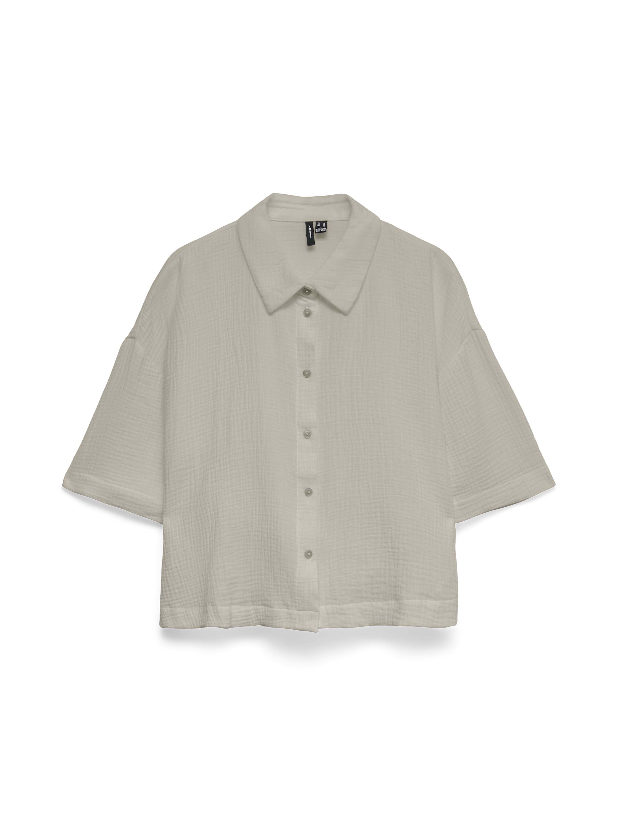 Vero Moda Blouse à manches courtes »VMNATALI SS CROP SHIRT WVN NOOS« coton, forme raccourcie