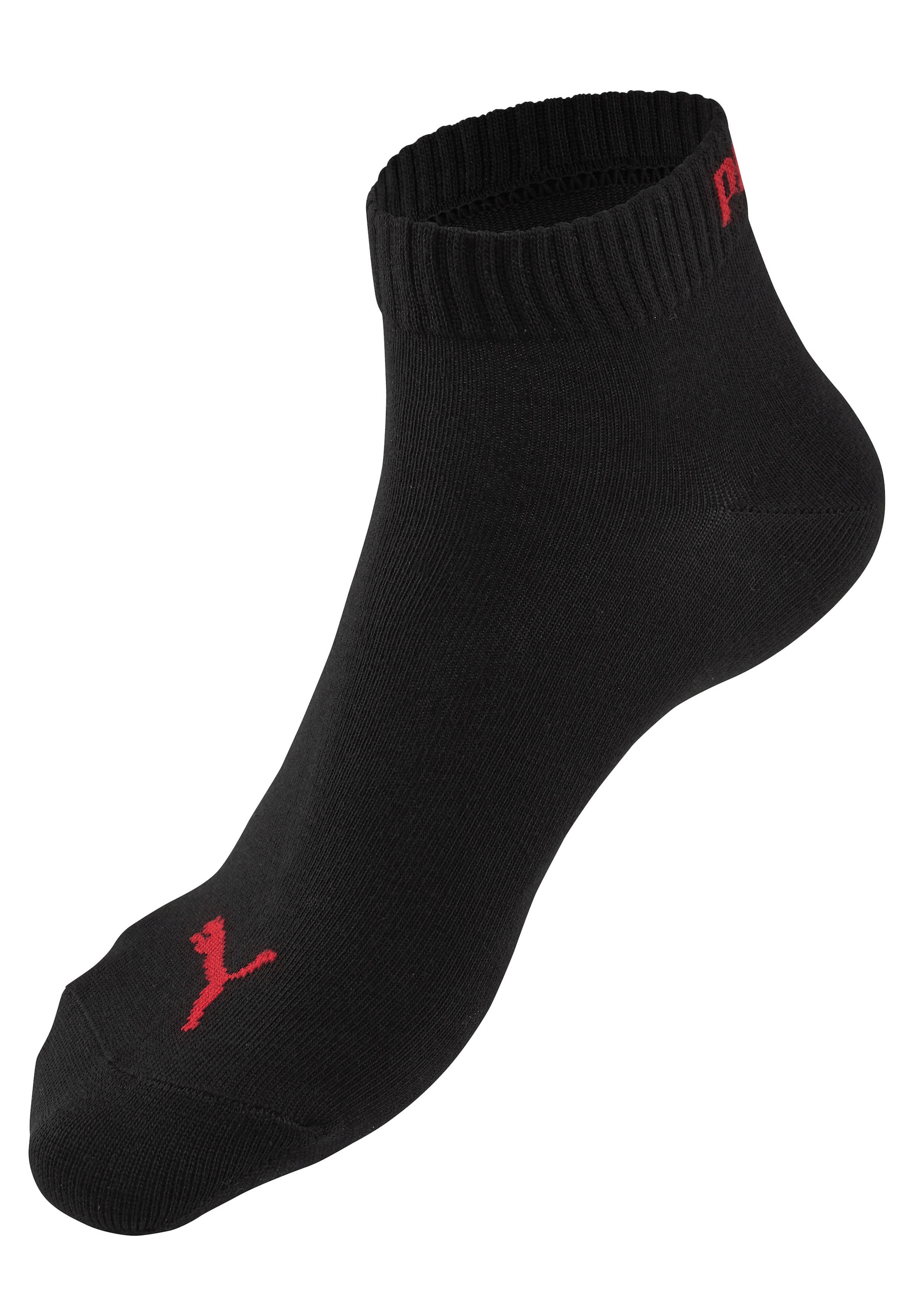 PUMA Chaussettes courtes »PUMA UNISEX QUARTER PLAIN 3P« 3 Couple tlg. Atmungsaktiv, Rippenbündchen, weiche Baumwollmischung