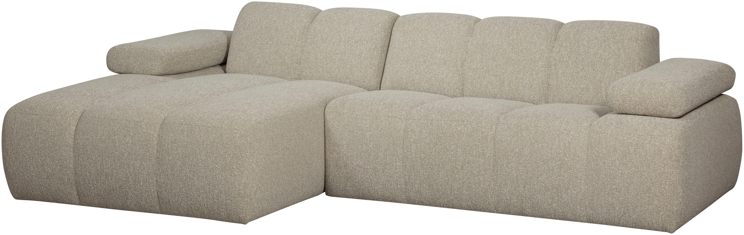 WOOOD Chaise longue »Mojo Bouclé-Bezug mit verstellbarer Armlehne, H 74 x B 284 x T 160 cm« charge supportée 360 kg, résistance maximale à l'usure, entretien obligatoire