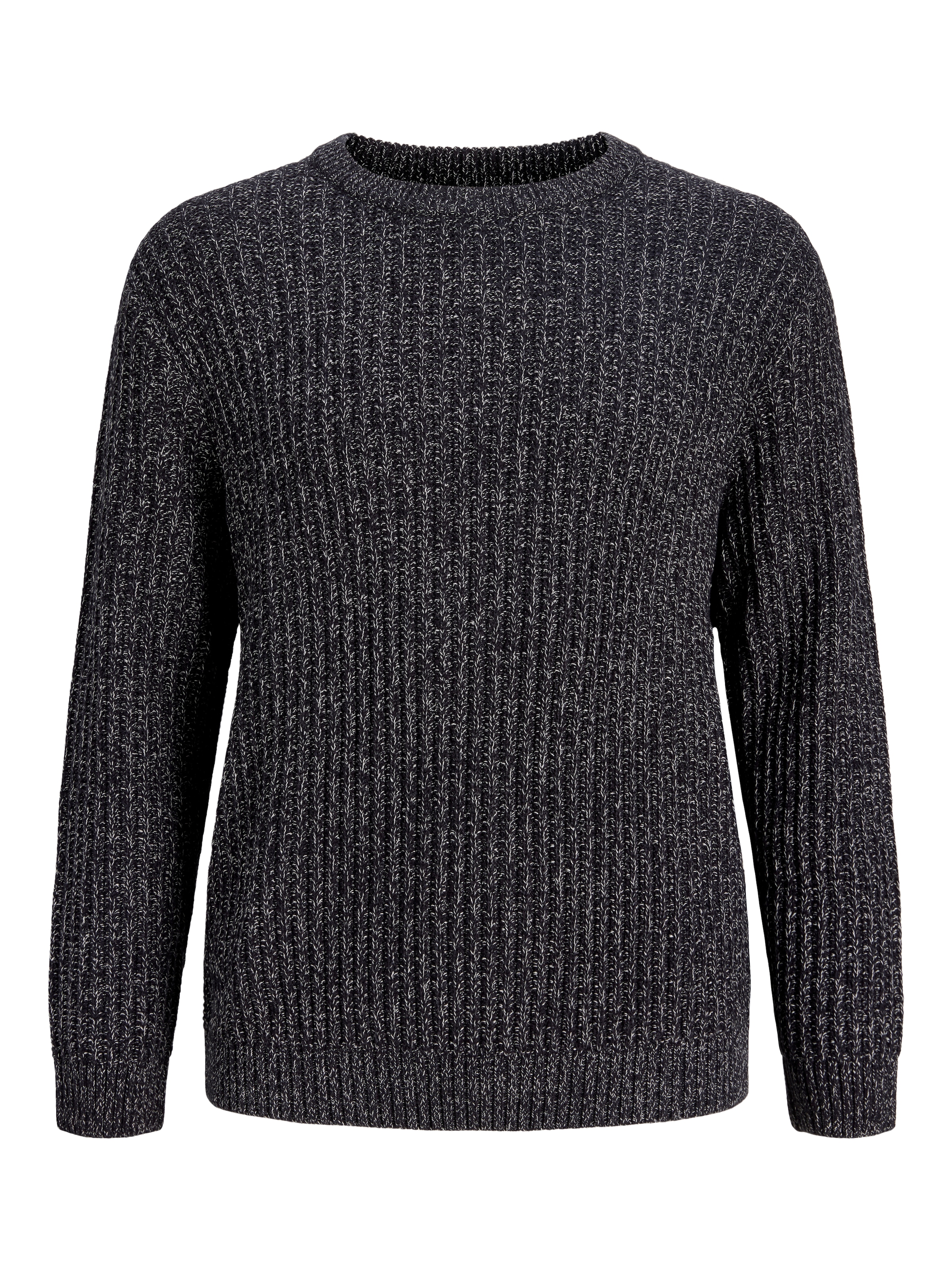 Jack & Jones PlusSize Pull à col rond »JJJAXON KNIT CREW NECK PLS« Materialmix, locker geschnitten