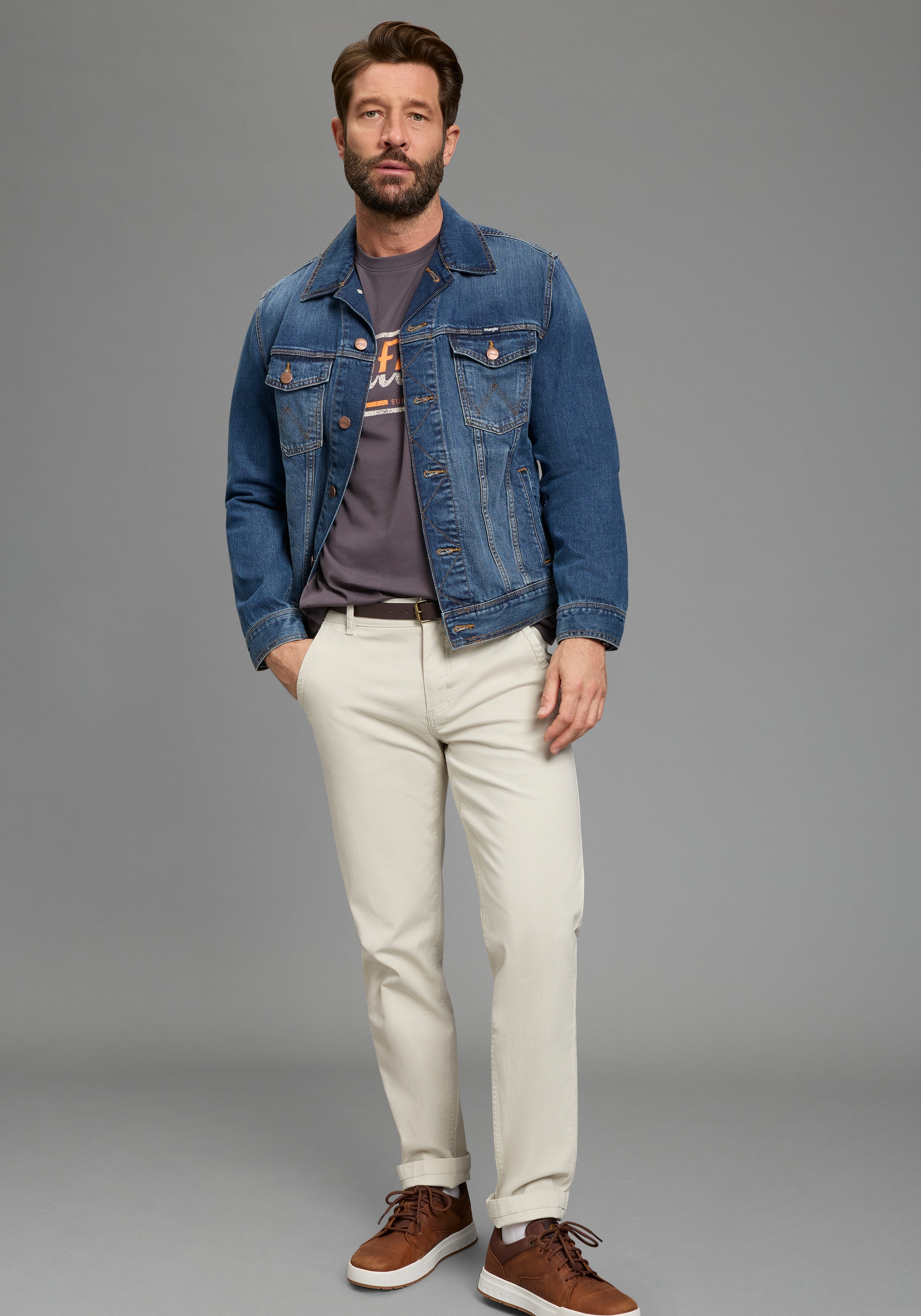 Man's World Shirt à col rond »Neue Kollektion!« normale Passform, kurzarm, mit Print, bedruckte Optik