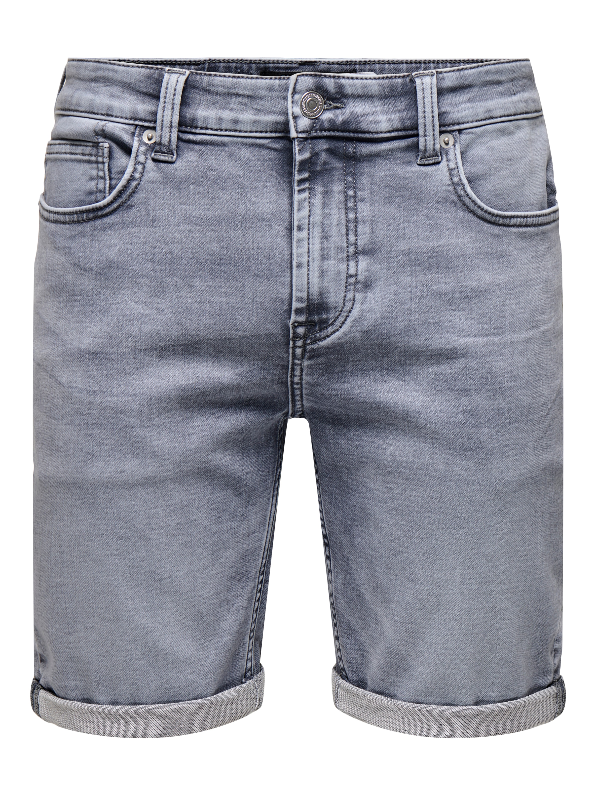 ONLY & SONS Short en jean »ONSPLY JOG MGD 0880 ANA DNM SHORTS NOOS« mélange coton, coupe régulière