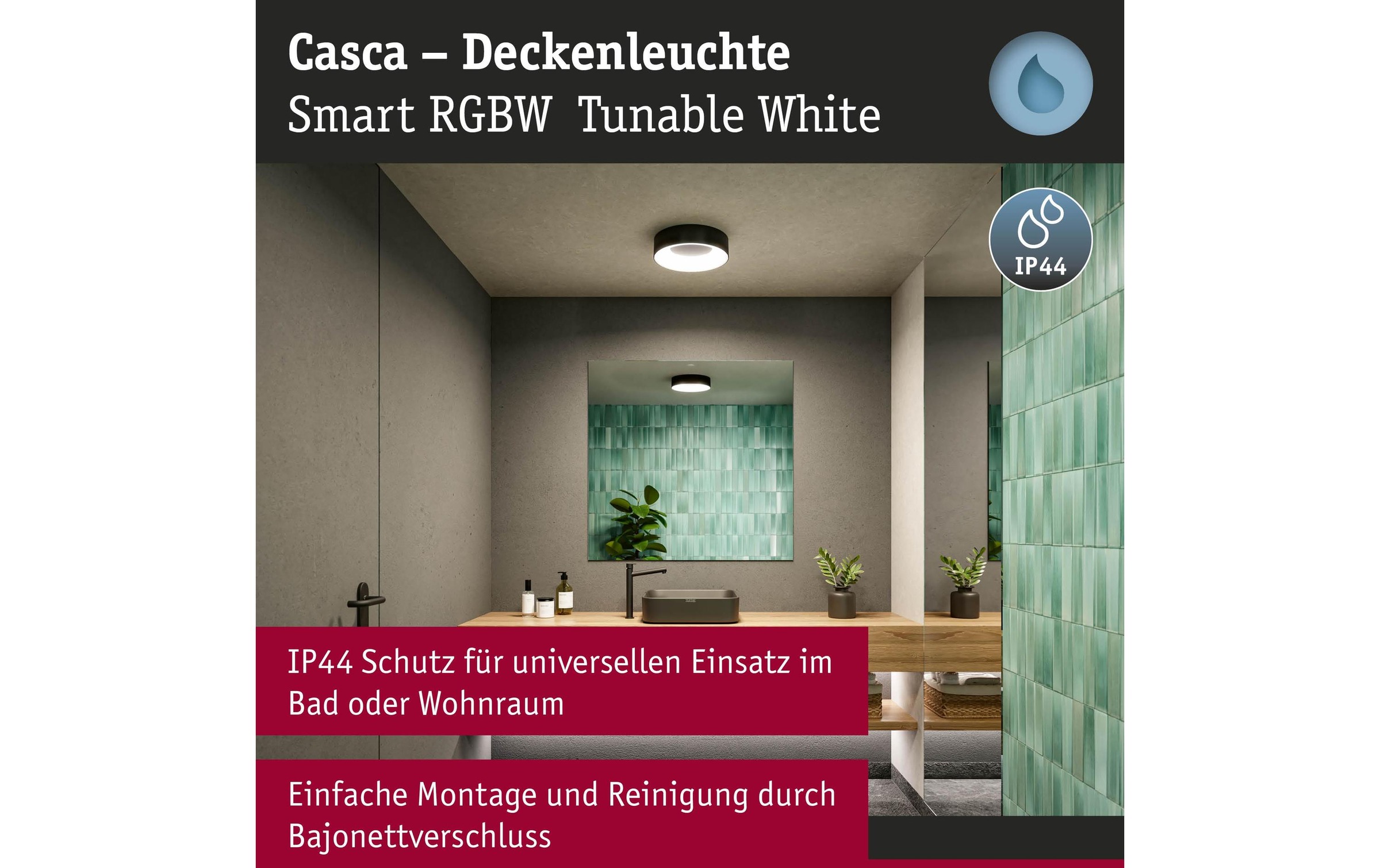 Paulmann Deckenleuchte »Casca« LED-Modul 1 Stk. Tageslichtweiss dimmbar
