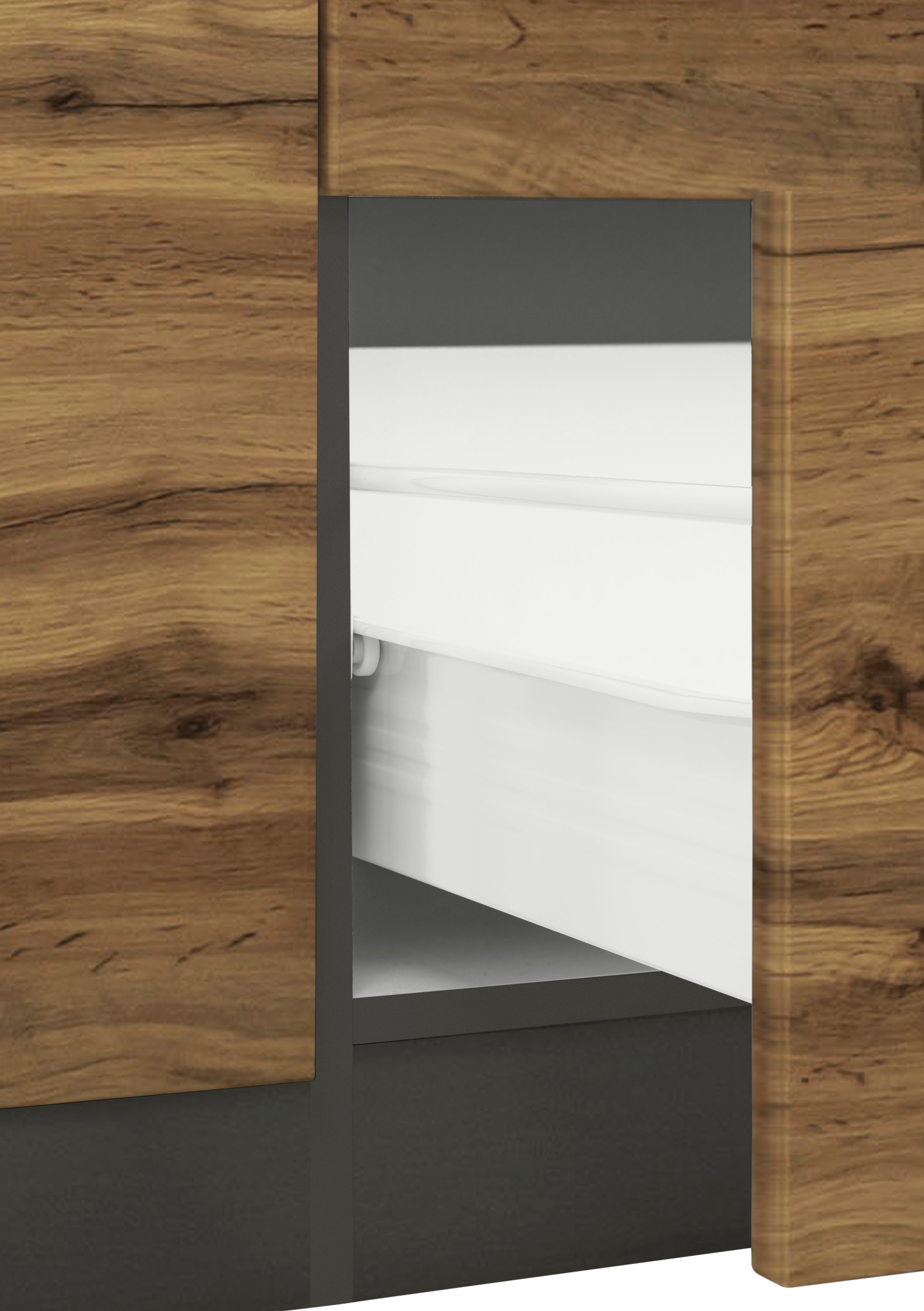 KOCHSTATION Kitchenette »KS-Trier« sans appareils électriques, largeur 380 cm