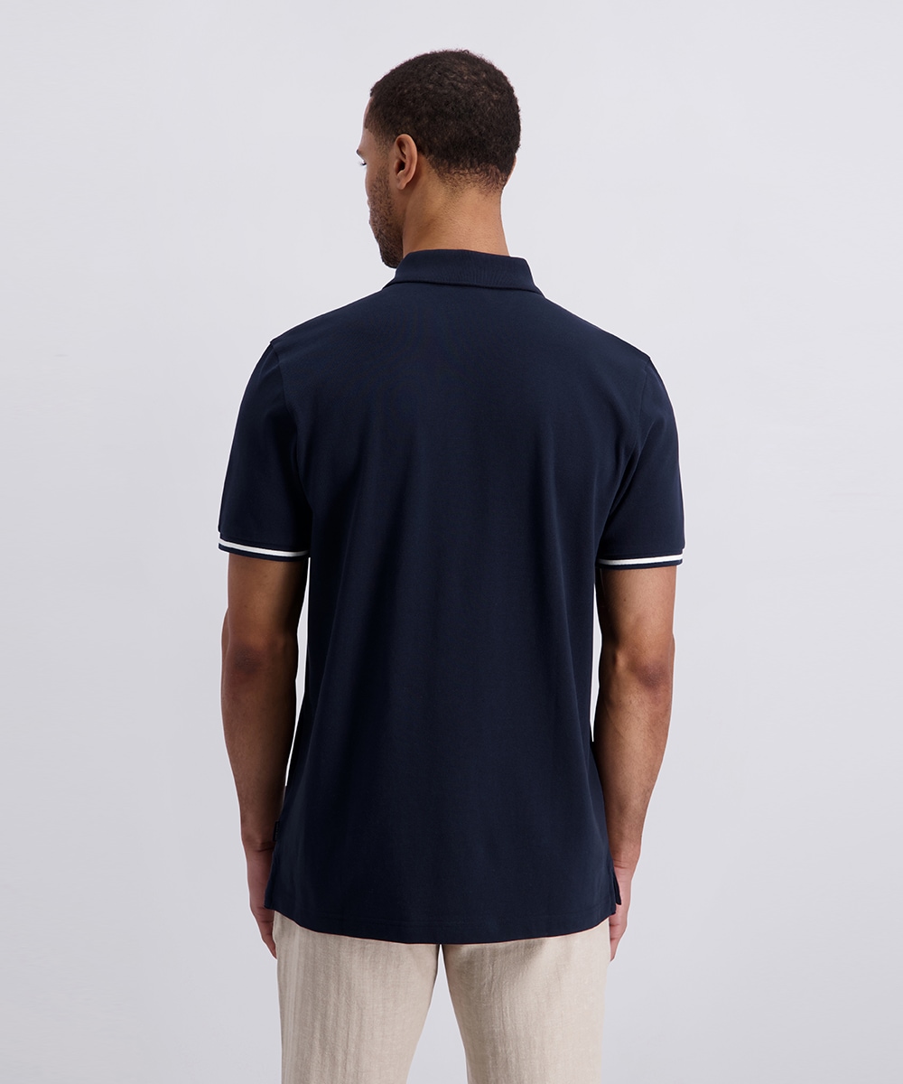 Pierre Cardin Poloshirt »Poloshirt uni pique« mit Logo Schriftzug