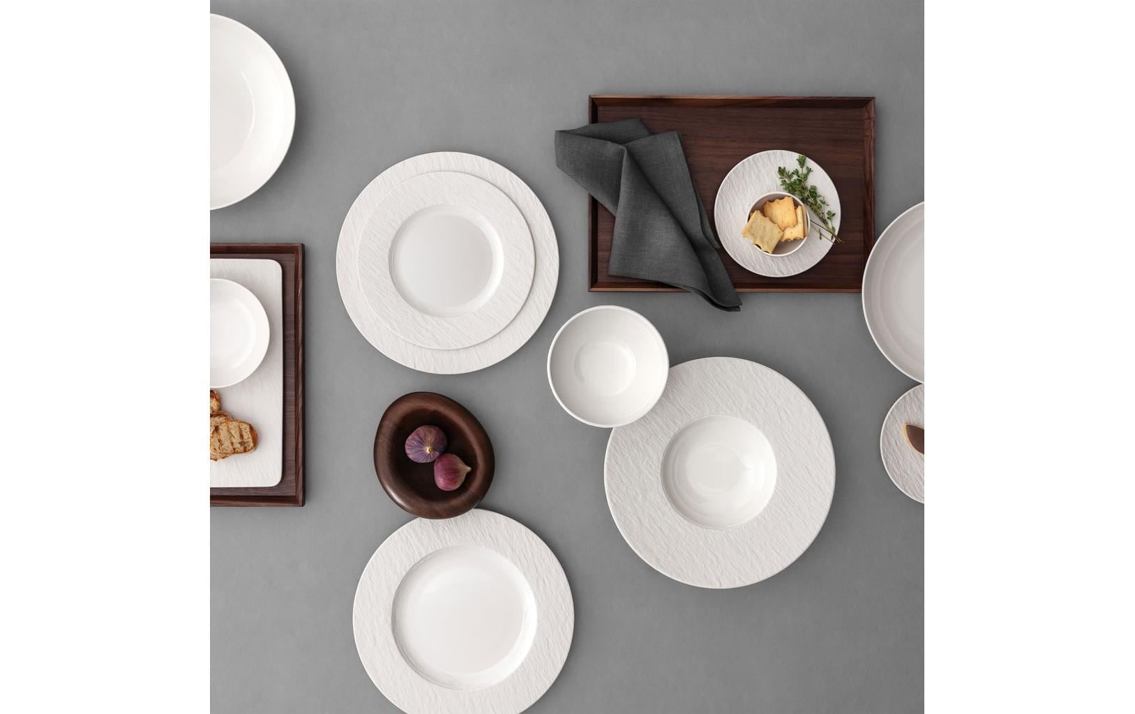 Villeroy & Boch Assiette à pâtes »Manufacture Ice 6 Stück« Moderner Pastateller aus Premium-Porzellan
