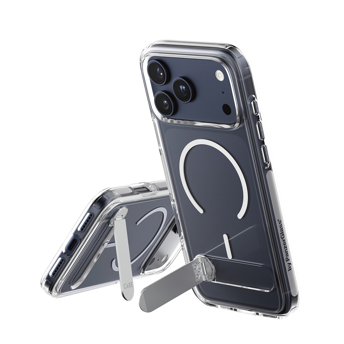 CARE by PanzerGlass Handyhülle »Kickstand Case für Apple iPhone 17 Pro Max« Apple iPhone 17 Pro Max Backcover, Schutzhülle, Handyschutzhülle, Case, Schutzcase, stossfest