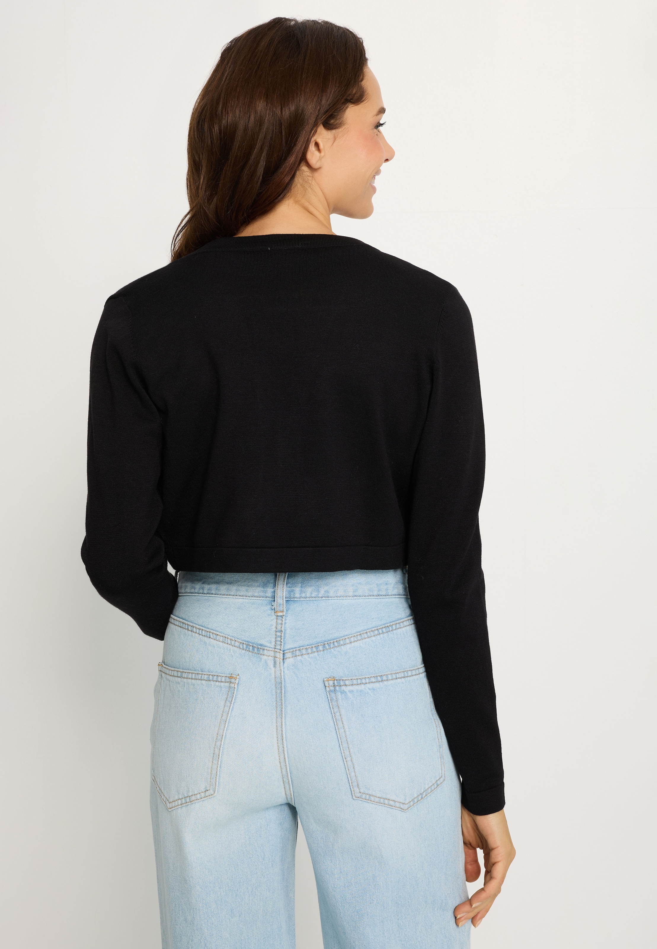 LASCANA Boléro en maille légère, gilet court, décontracté