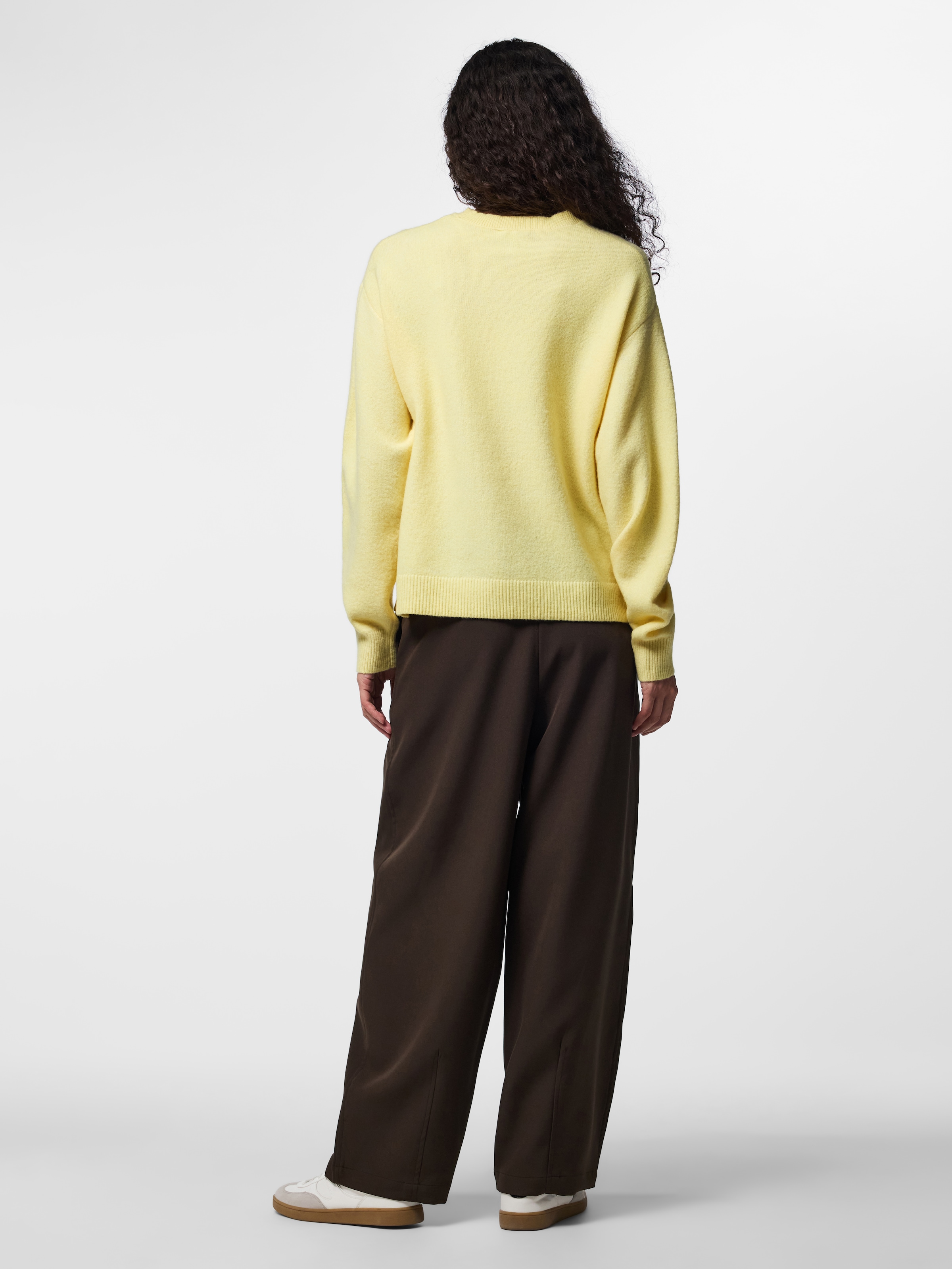pieces Pull à col rond »PCSALLY LS O-NECK KNIT NOOS BC« mélange de matériaux