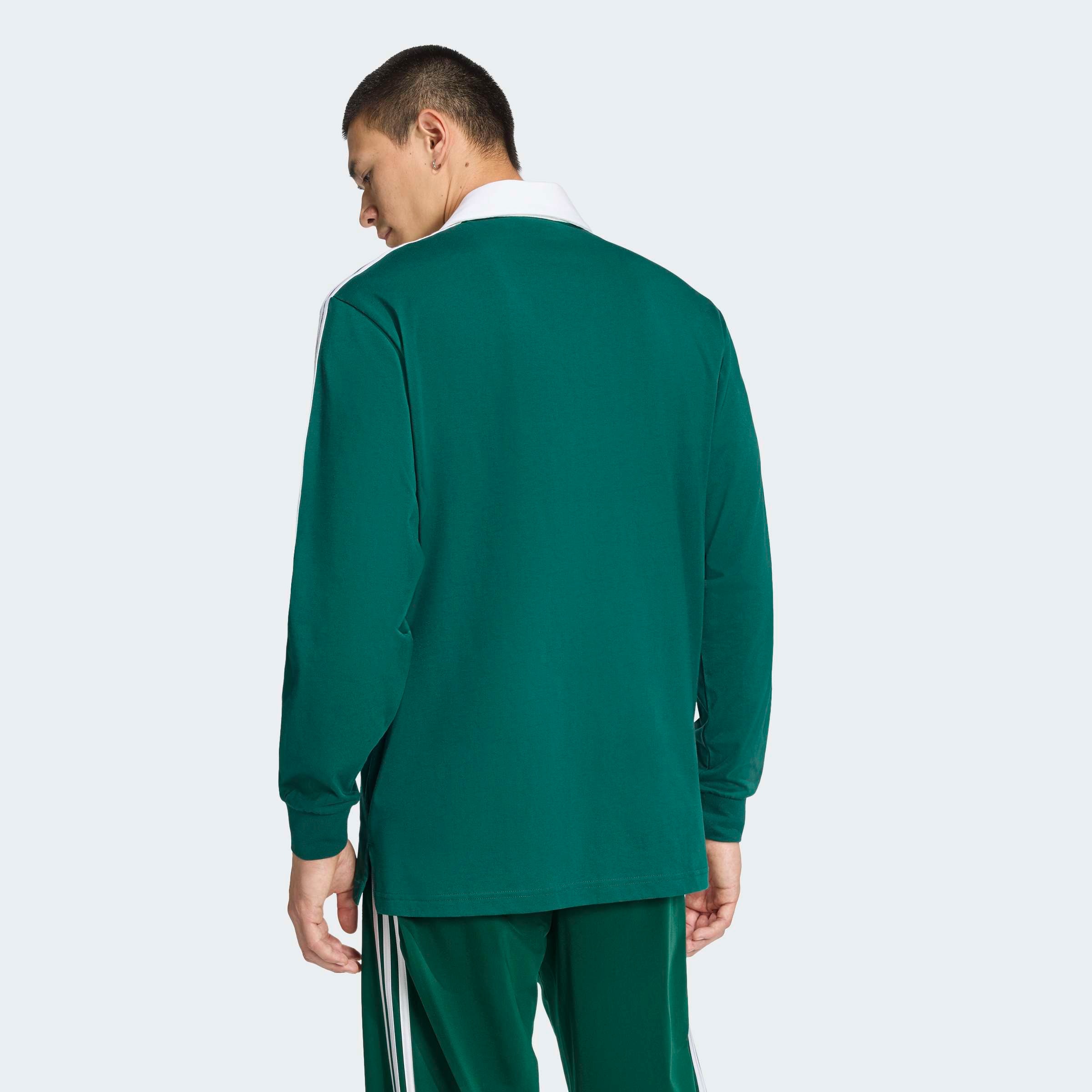 adidas Originals Polo »3-STREIFEN RUGBY LONGSLEEVE POLO« avec bouton-pression, en coton