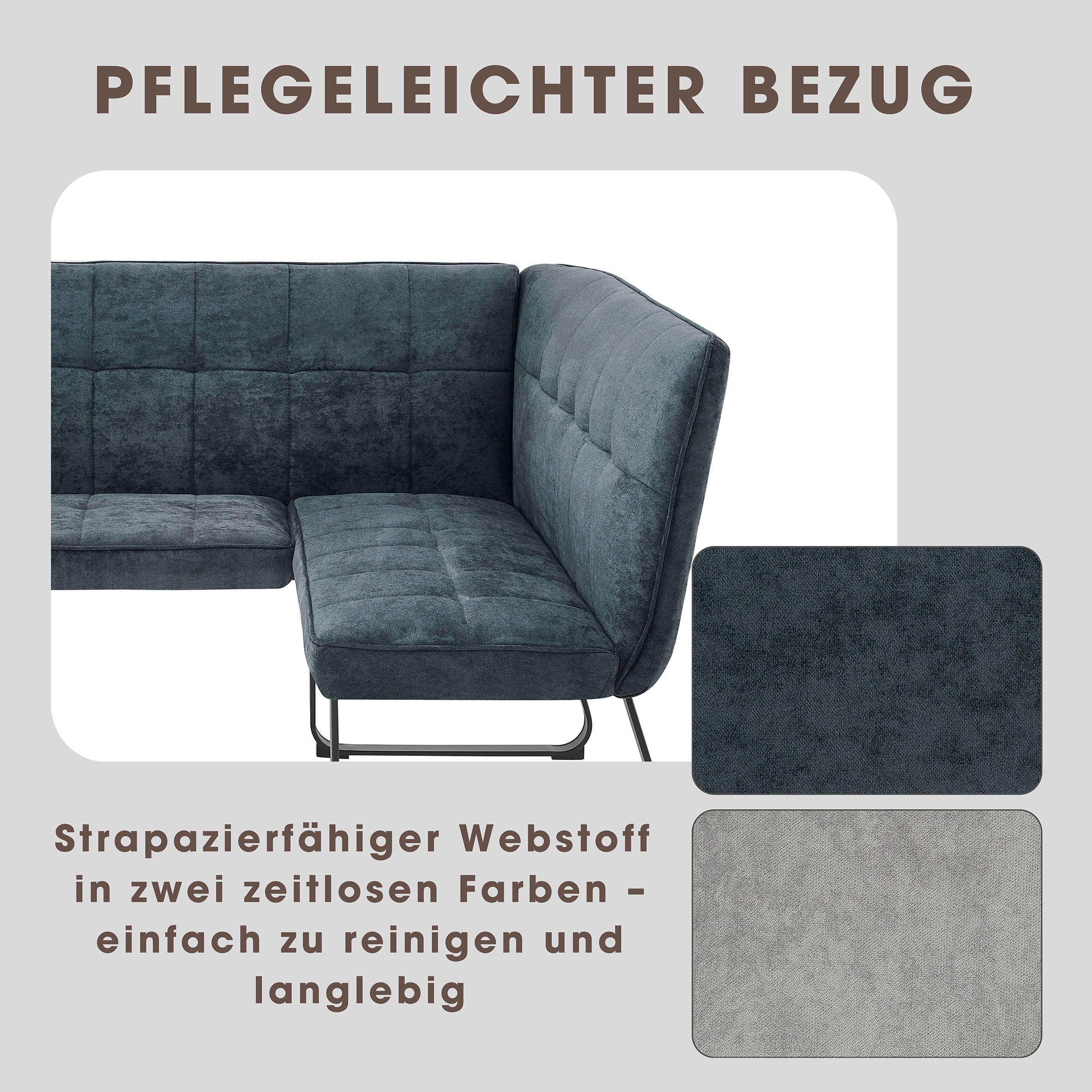 byLIVING Banc d'angle »Talea Küchenbank« 1 cuis tlg. amorti Nosaq confortable et revêtement en tissu agréable avec choix de couleurs