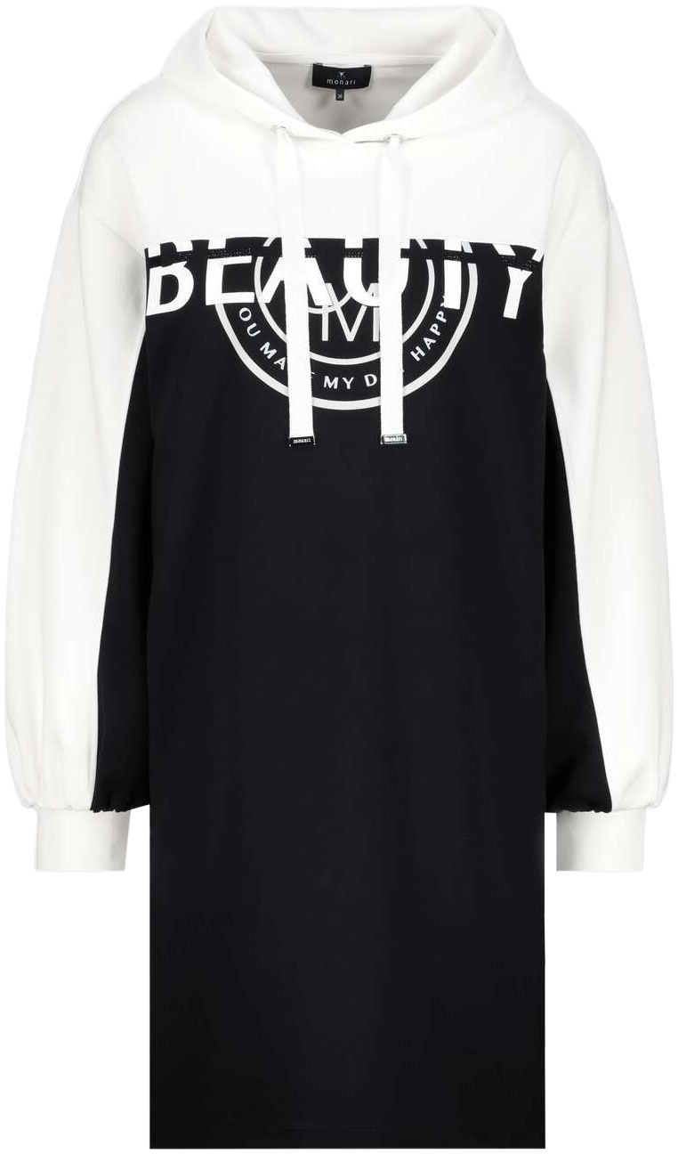 Monari Minikleid »Kleid Colorblock Sweat« Ohne Taschen mit Kapuze, regular fit, colorblocking