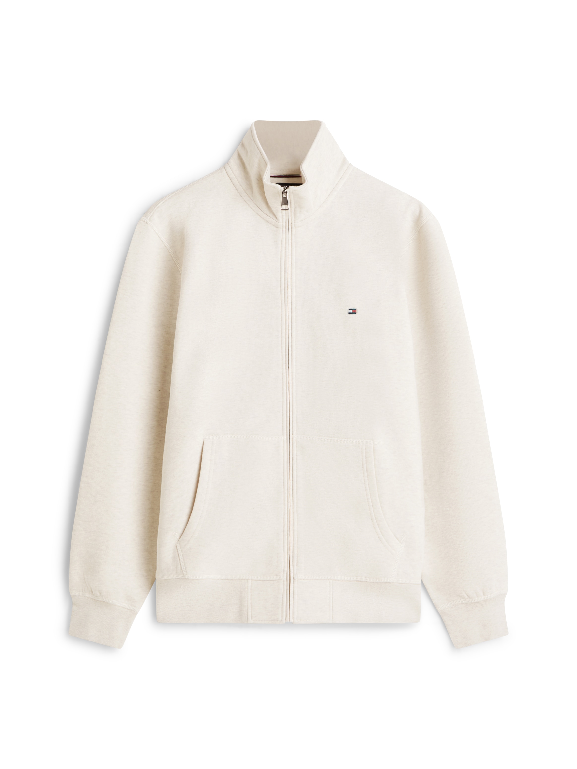 Tommy Hilfiger Veste sweat »ESSENTIAL FLEECE STAND COLLAR« mit Stehkragen, regular fit, Rippbündchen