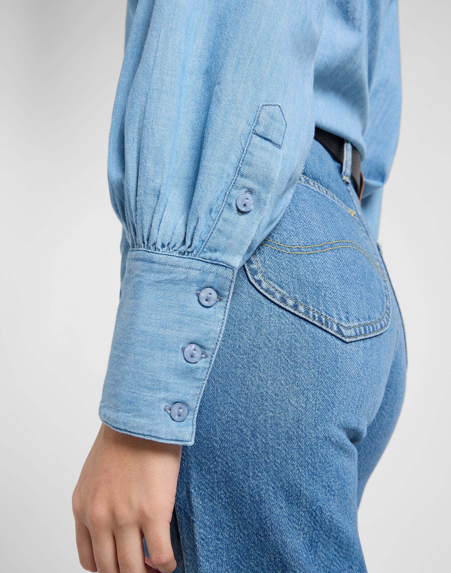 Lee® Jeansbluse »Lee Jeanshemd Balloon Sleeve Shirt«