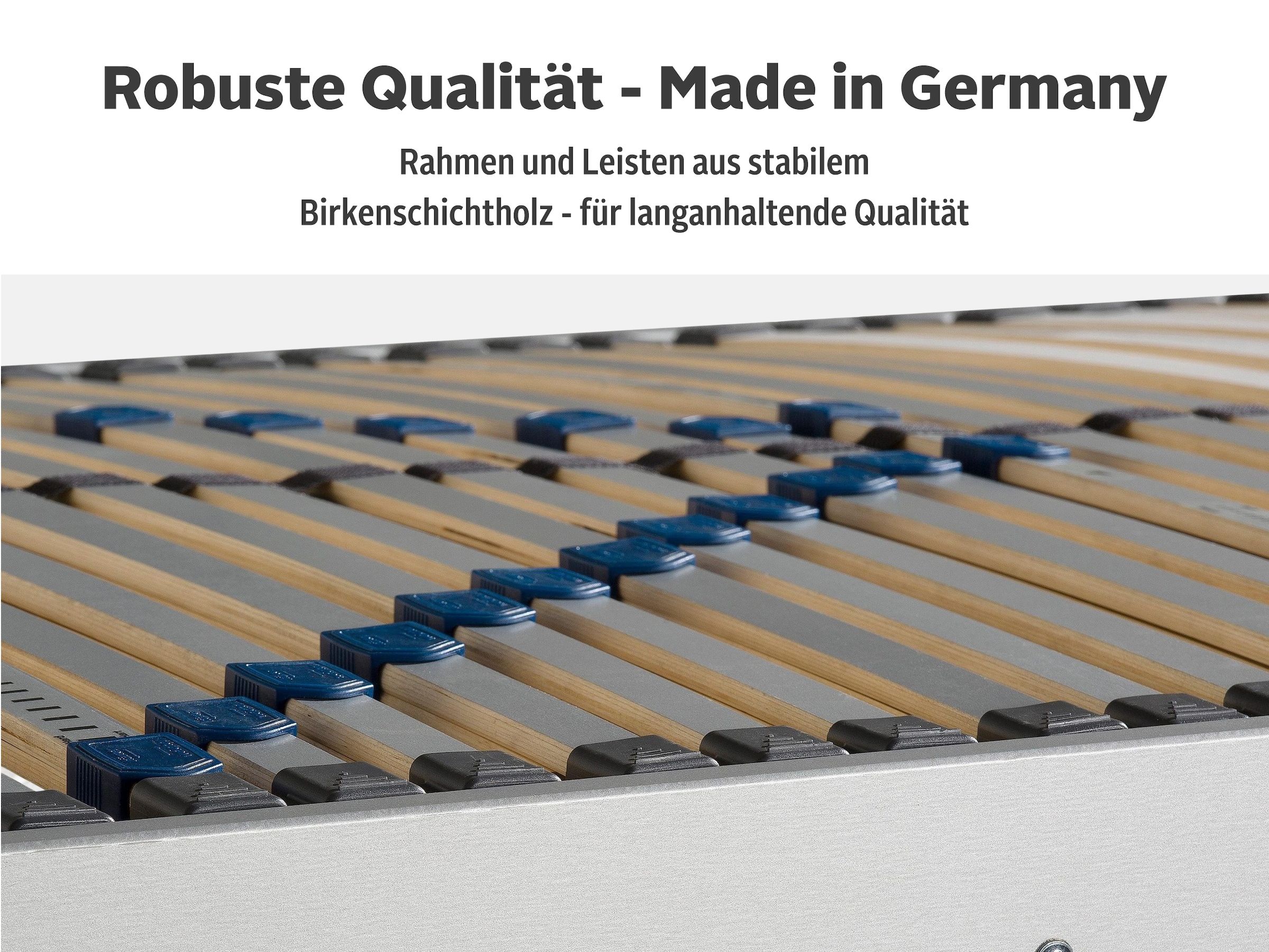 Älgdröm Sommier à lattes »Tronfjell, 90x200, 140x200 cm und weiteren Grössen« Lattenrost für alle Matratzen, langlebig, ergonomisch, 7-Zonen