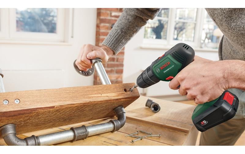 BOSCH Bohrschraube »UniversalImpact 18V + 46AC set + AL18V-20« Set,  Akku-Schlagbohrschrauber in Systembox S, mit umfangreichem Zubehör